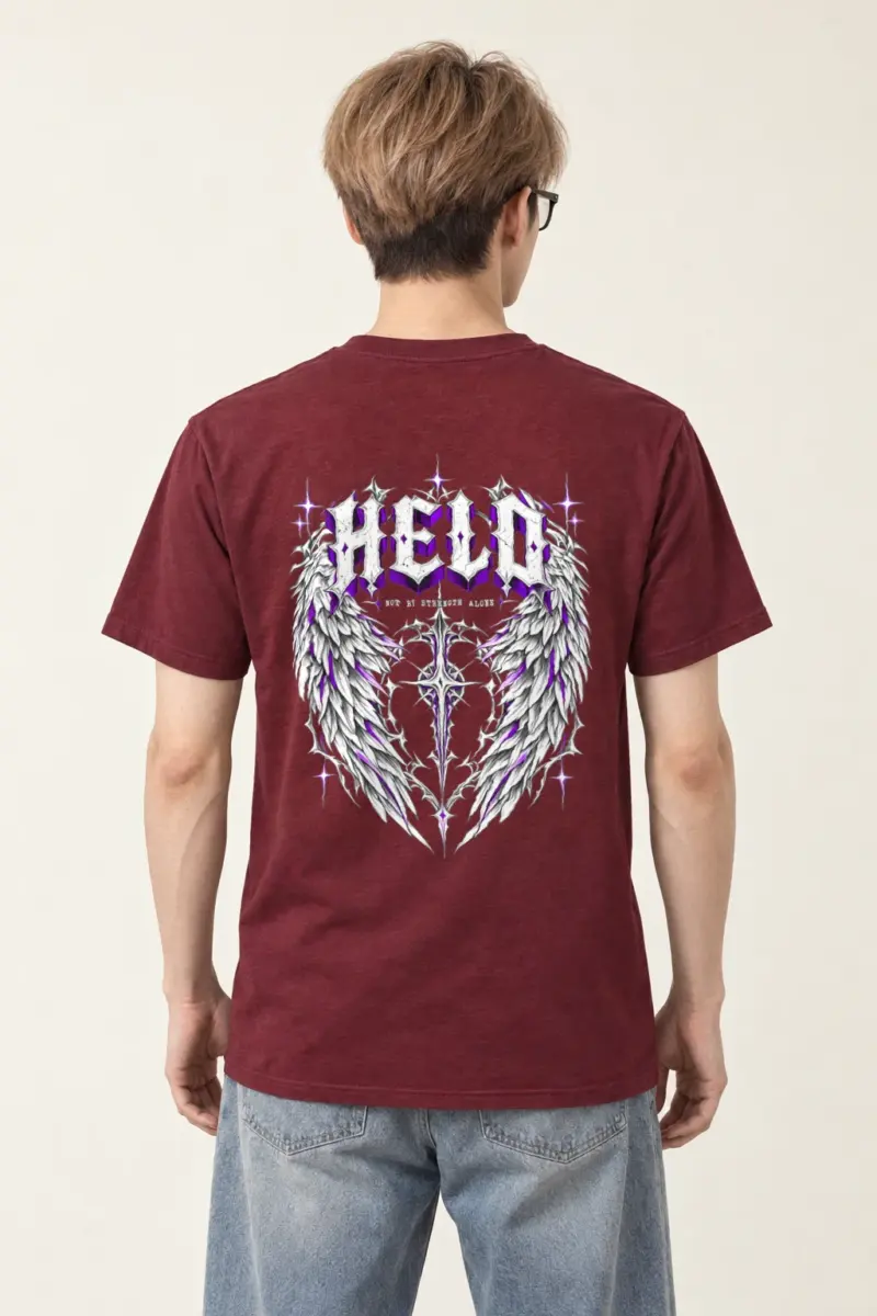 "Held Not By Strength Alone" Heavyweight Unisex Crewneck T-shirt