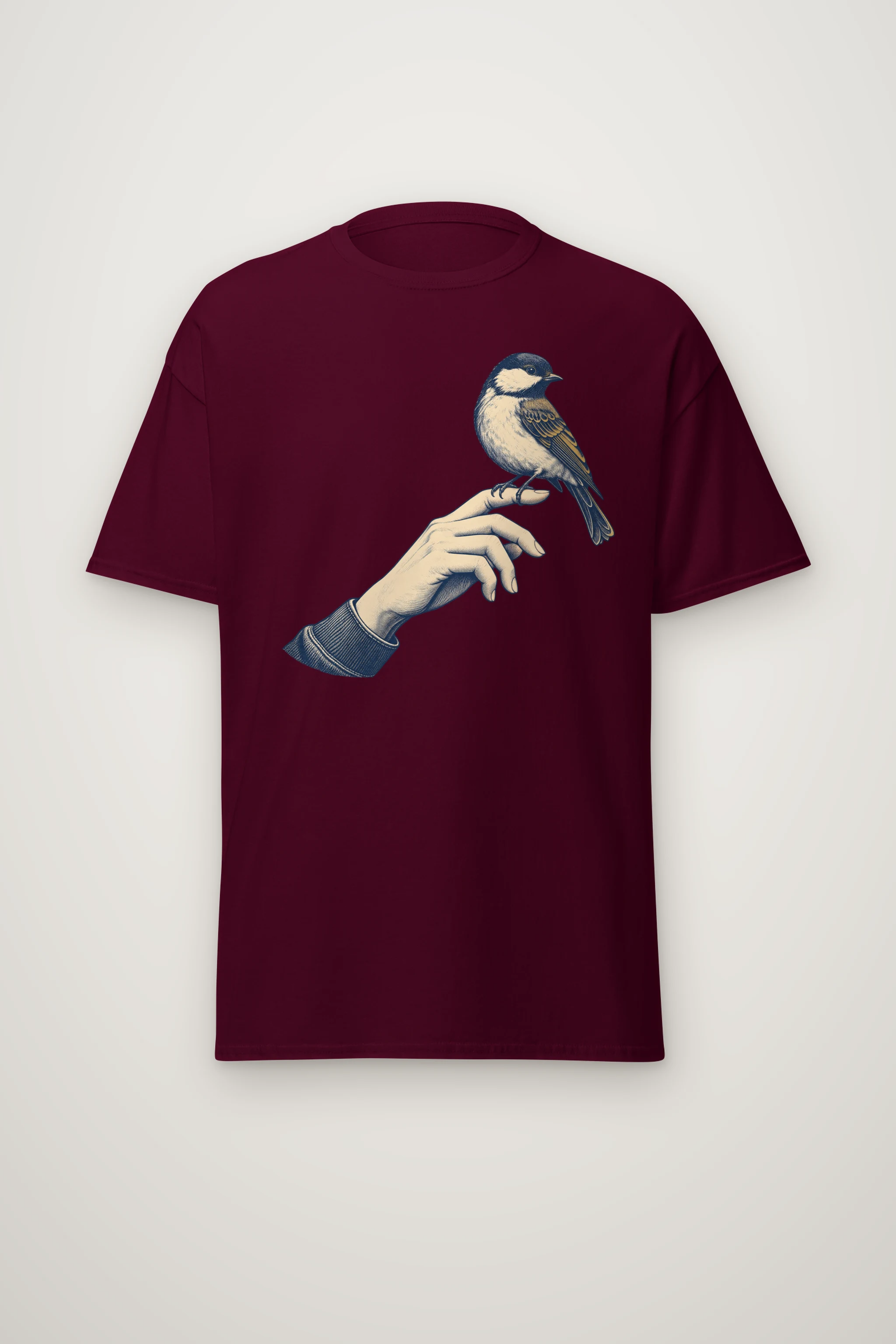 "Held Songbird" Heavyweight Unisex Crewneck T-shirt