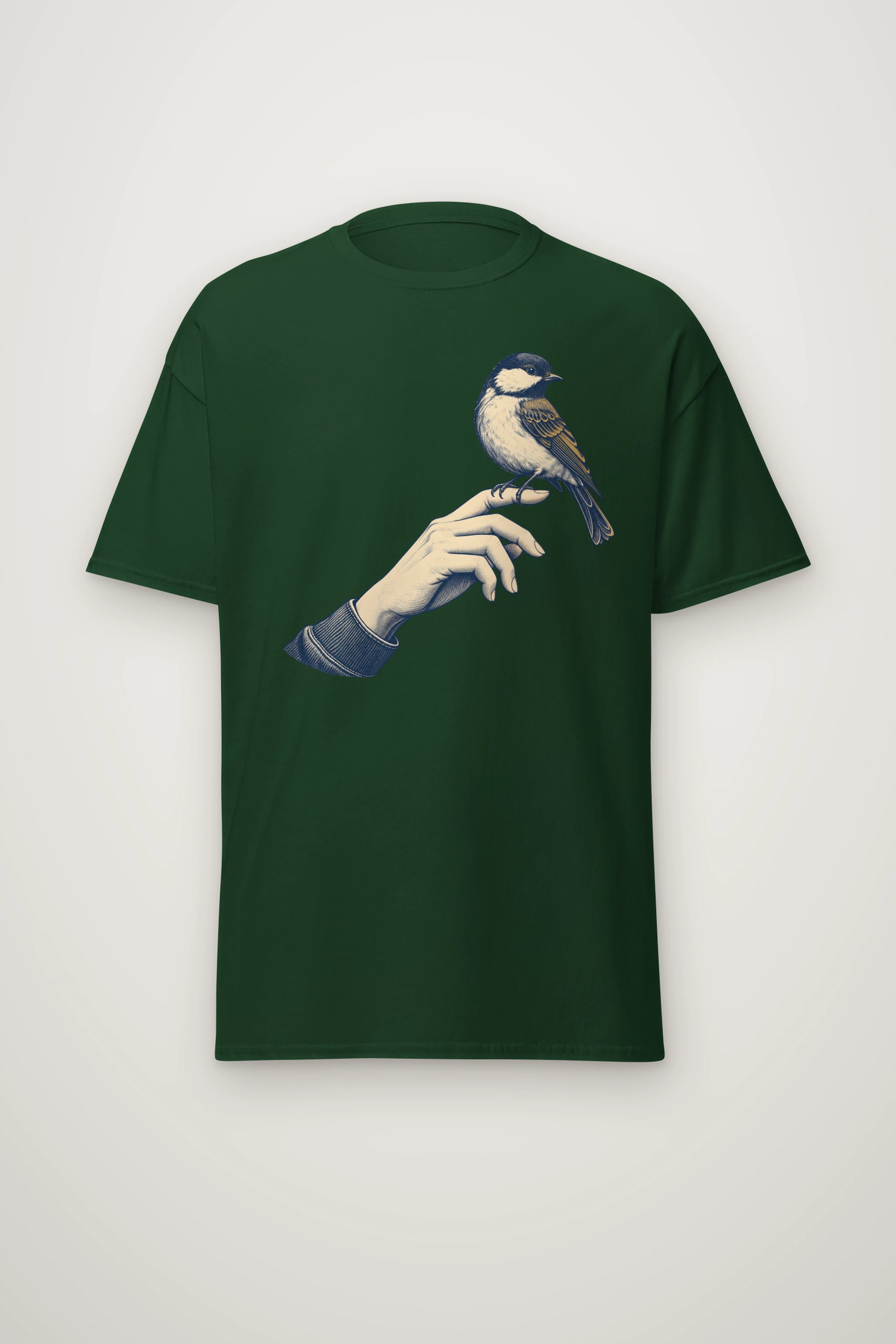 "Held Songbird" Heavyweight Unisex Crewneck T-shirt