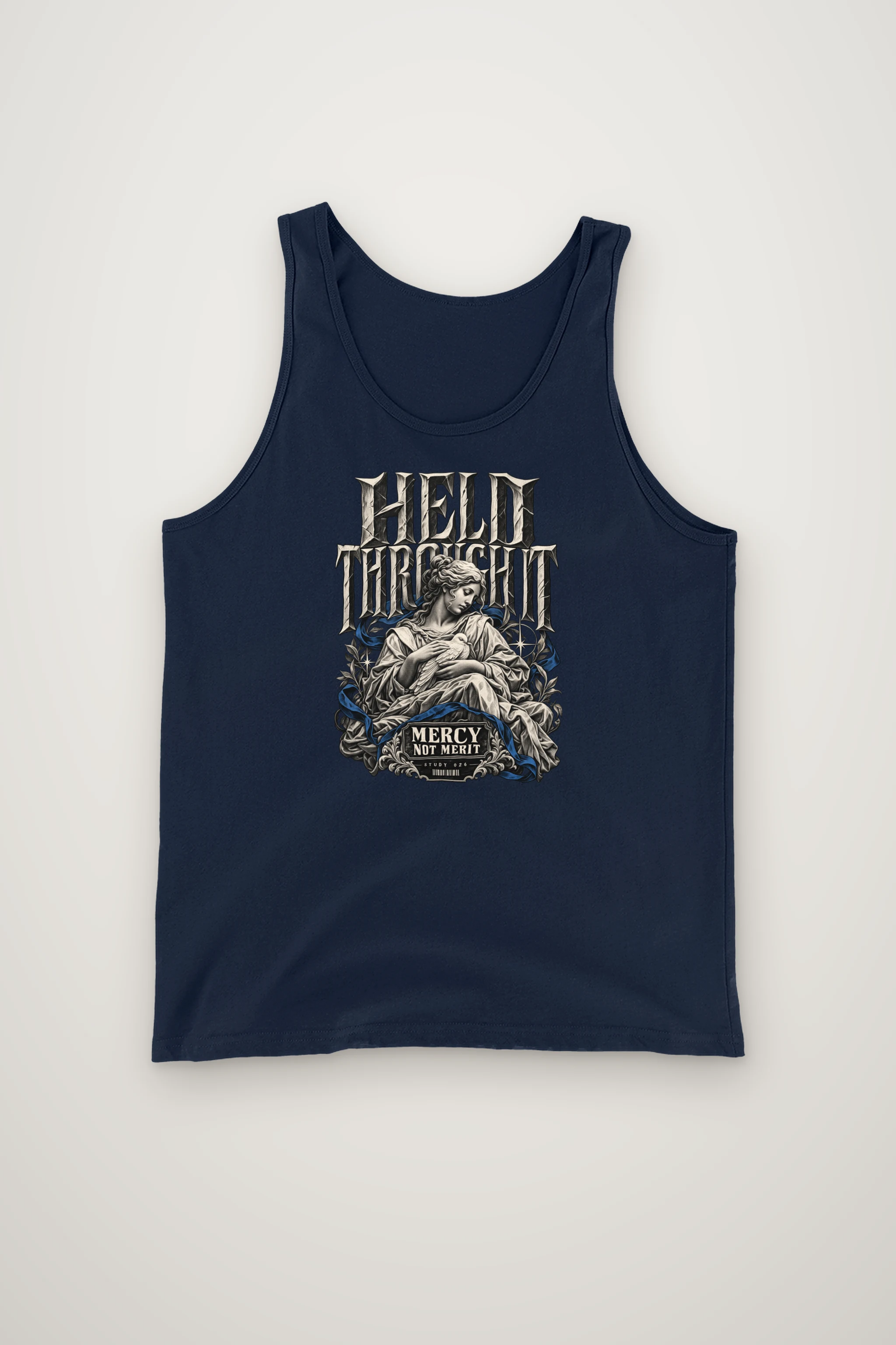"Held Through Mercy Not Merit" Unisex Jersey Tank