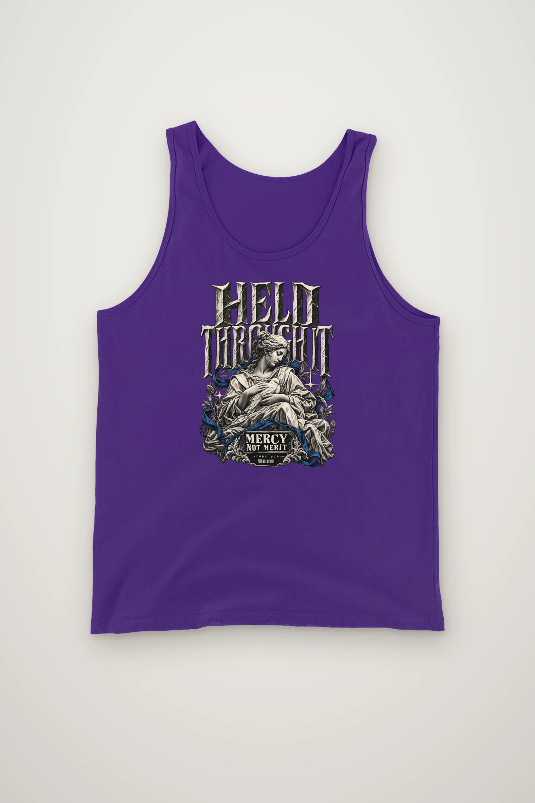 "Held Through Mercy Not Merit" Unisex Jersey Tank