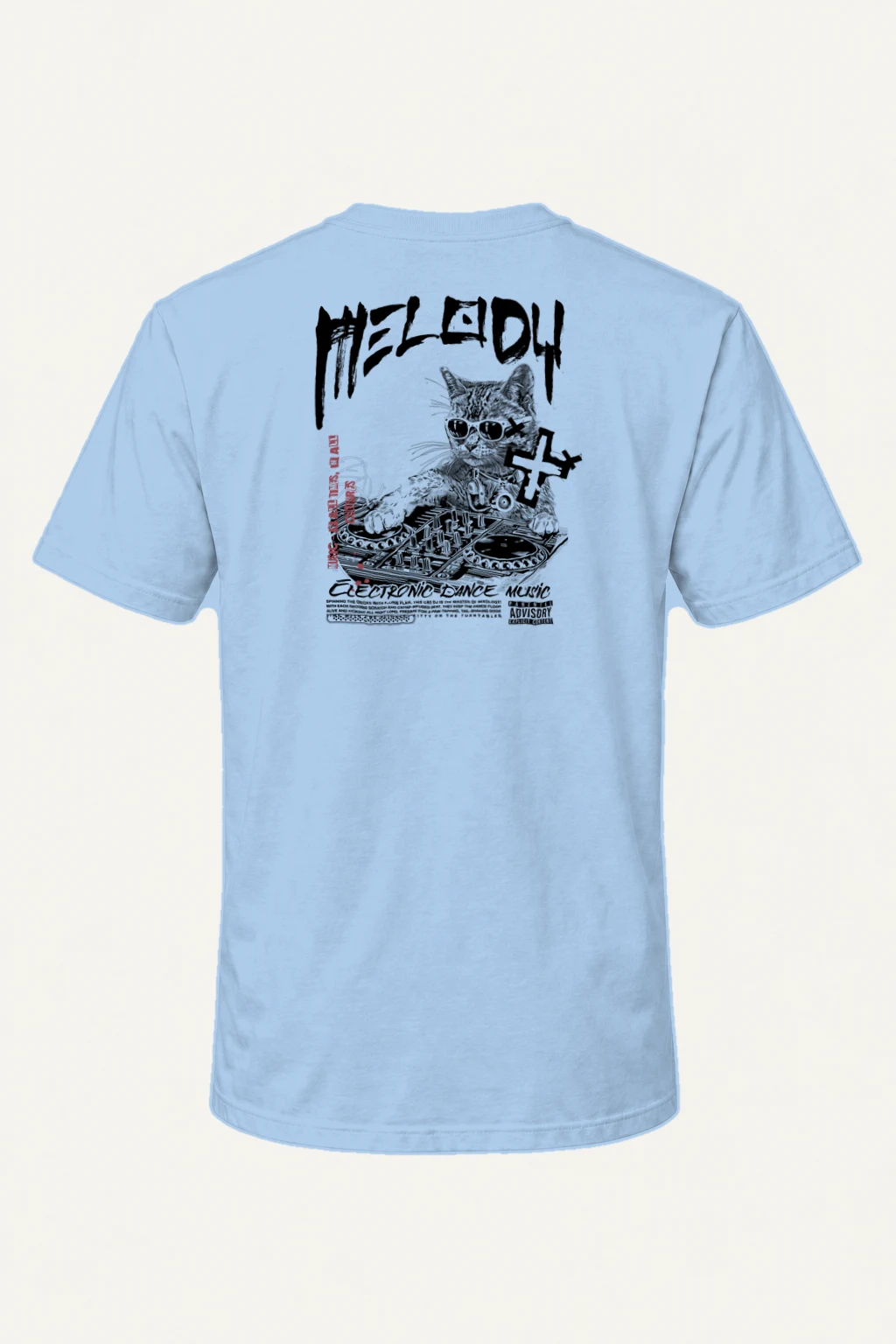 "Hell DJ Cat" Heavyweight Unisex Crewneck T-shirt | Gildan 5000