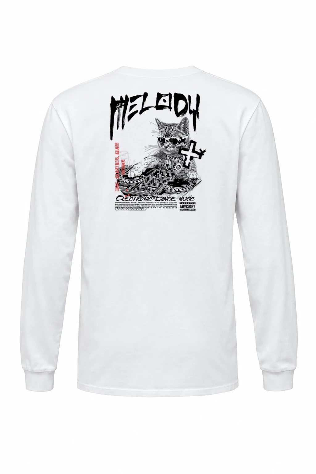 "Hell DJ Cat" Unisex Longsleeve T-shirt | Gildan 2400