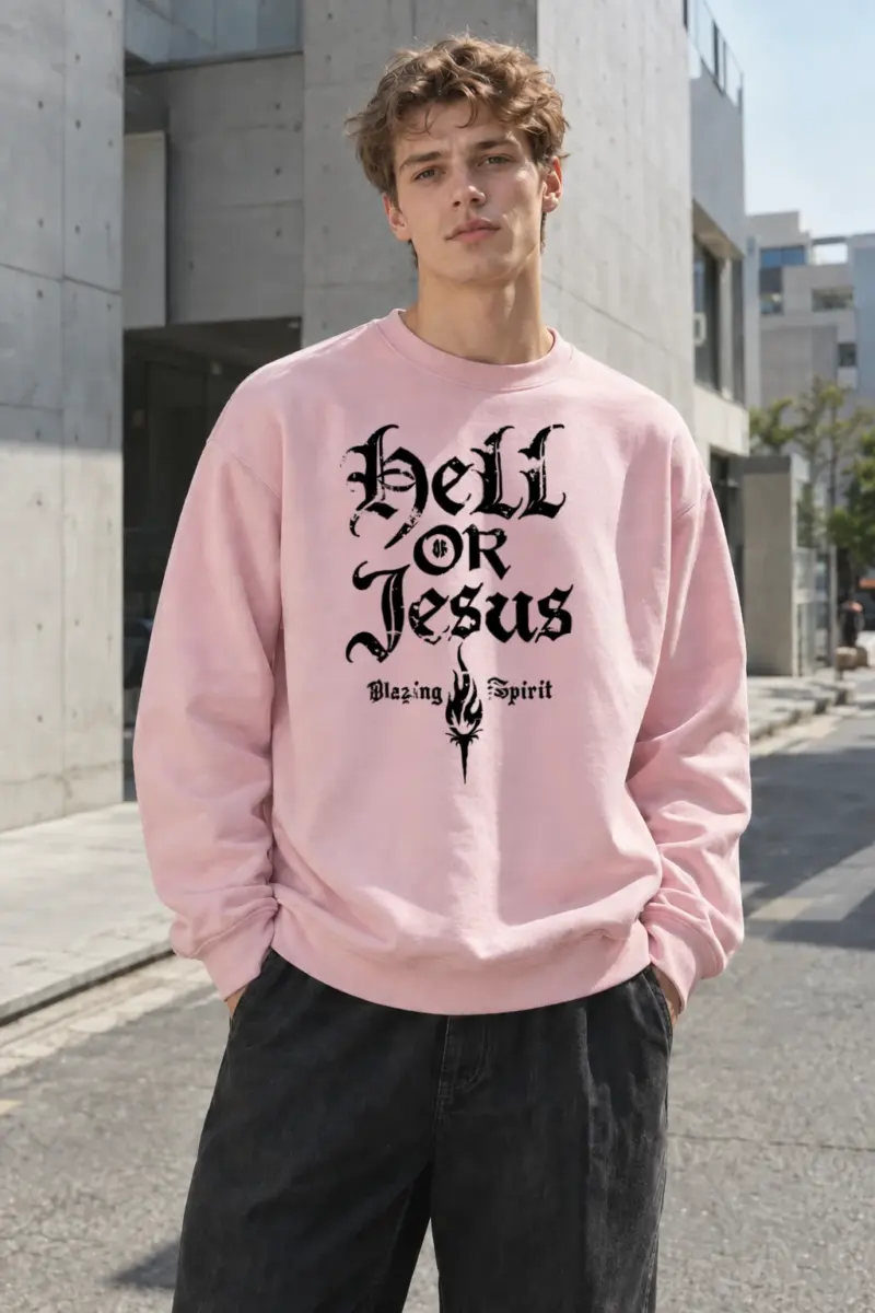 “Hell Or Jesus” Heavy Blend Unisex Crewneck Sweatshirt | Gildan 18000