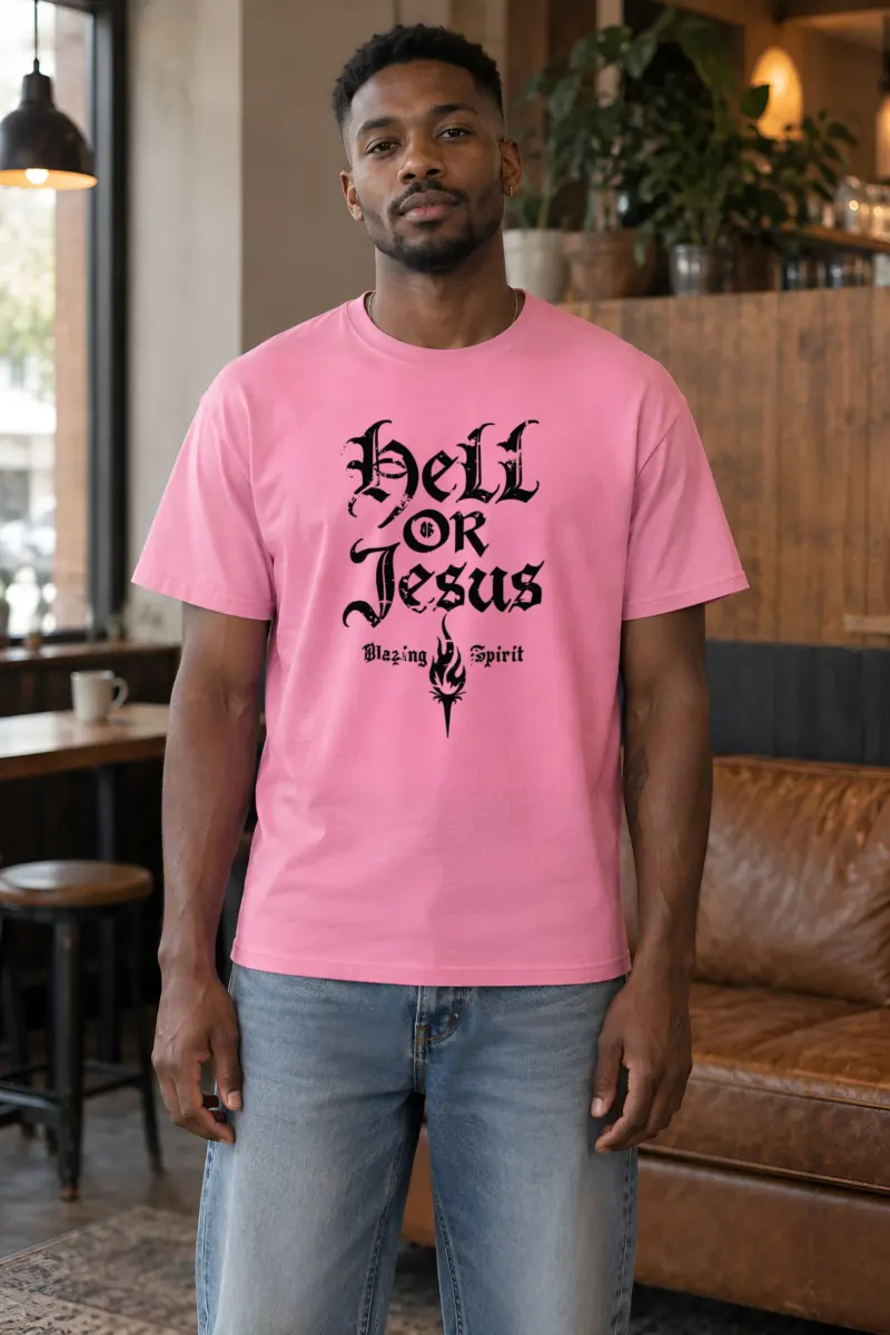 "Hell Or Jesus" Heavyweight Unisex Crewneck T-shirt