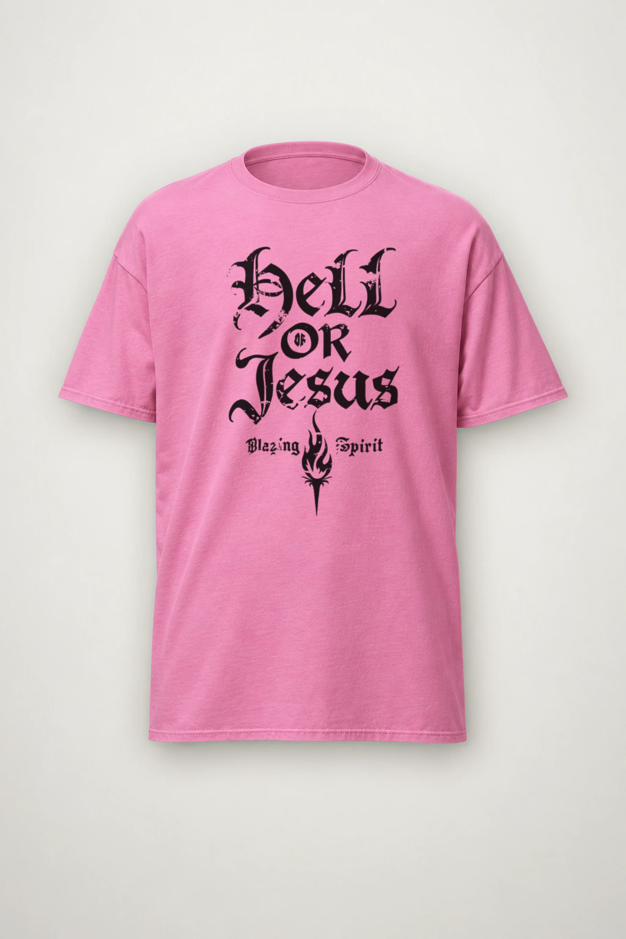 "Hell Or Jesus" Heavyweight Unisex Crewneck T-shirt