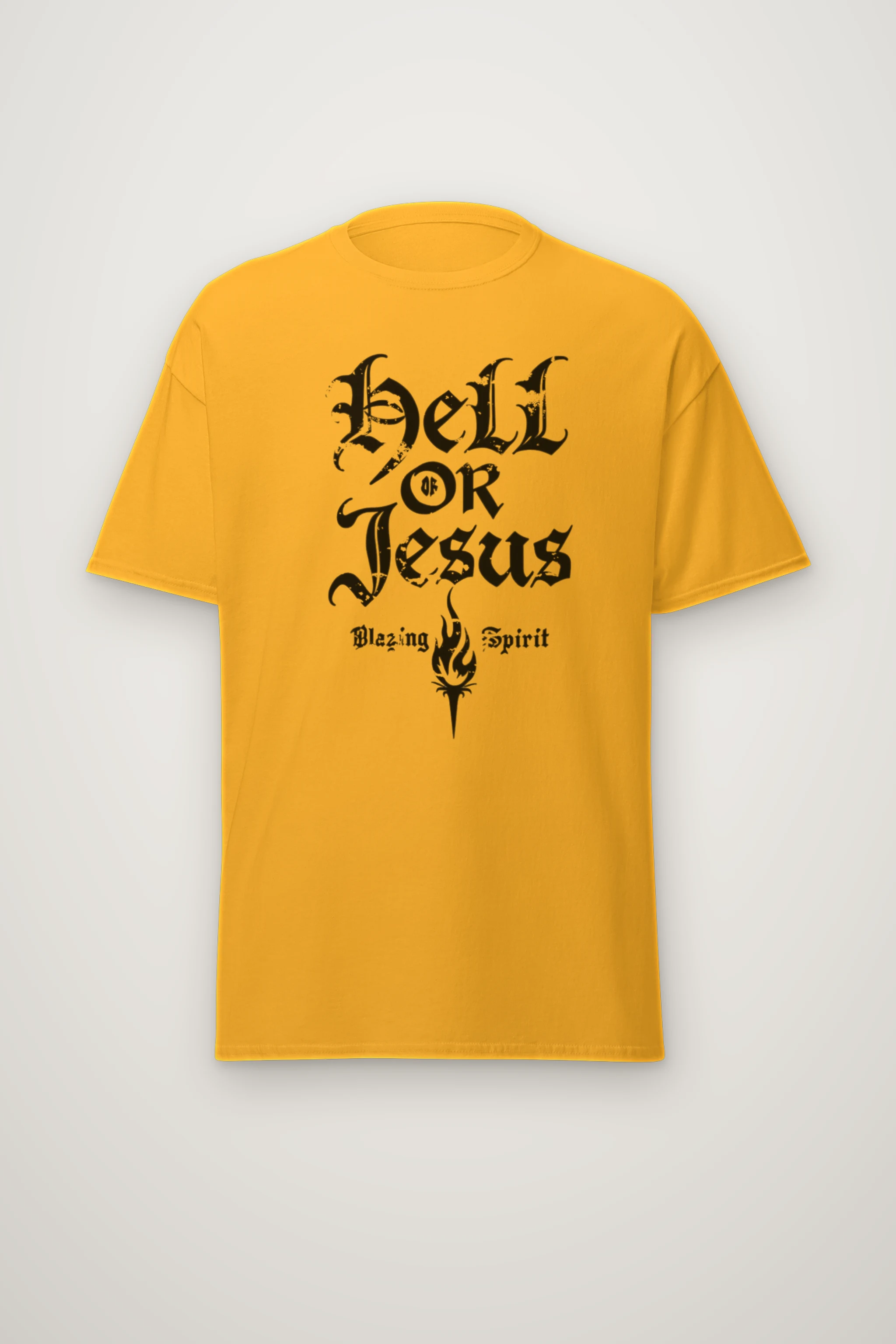 "Hell Or Jesus" Heavyweight Unisex Crewneck T-shirt