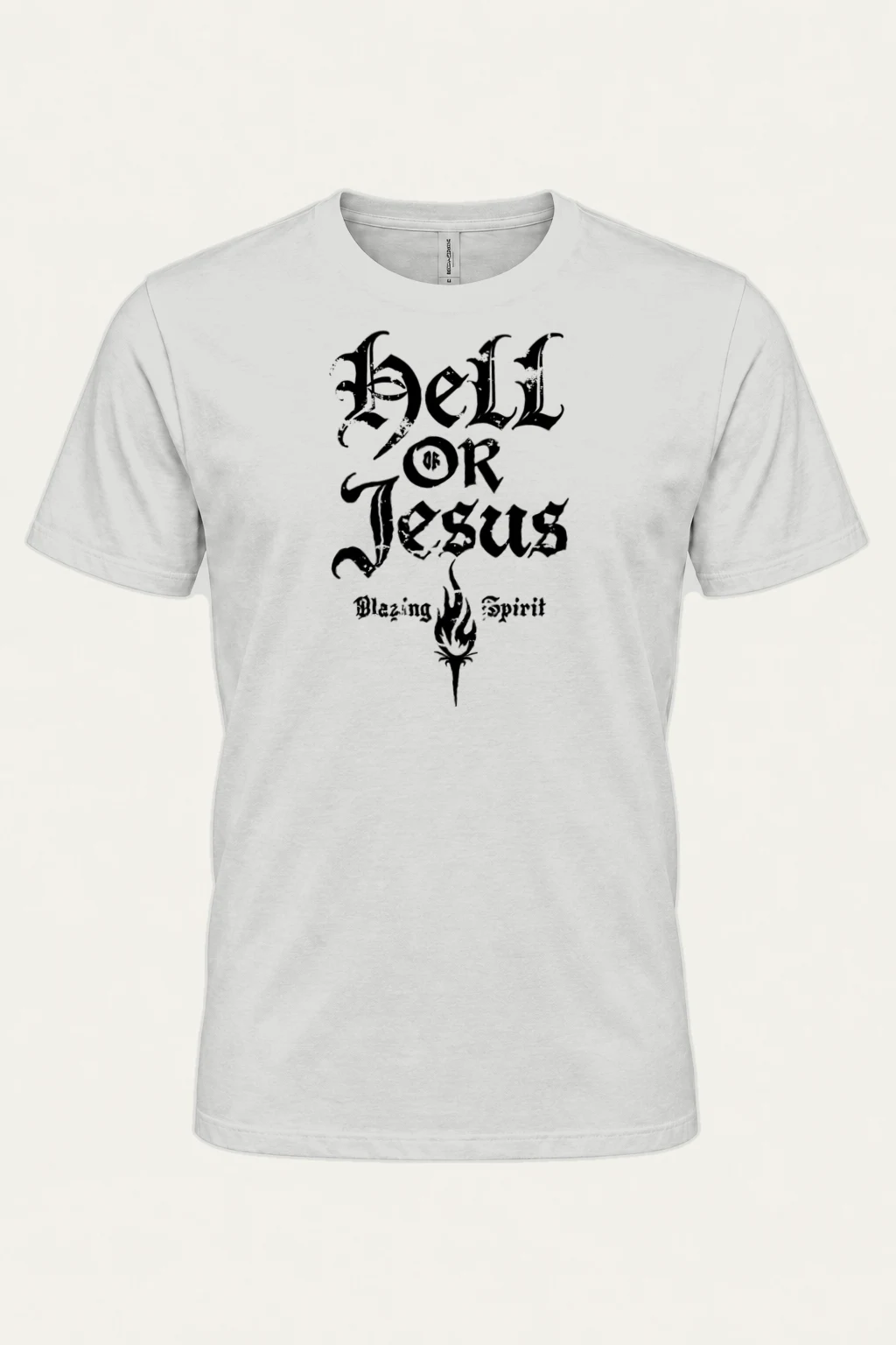 "Hell Or Jesus" Heavyweight Unisex Crewneck T-shirt | Gildan 5000