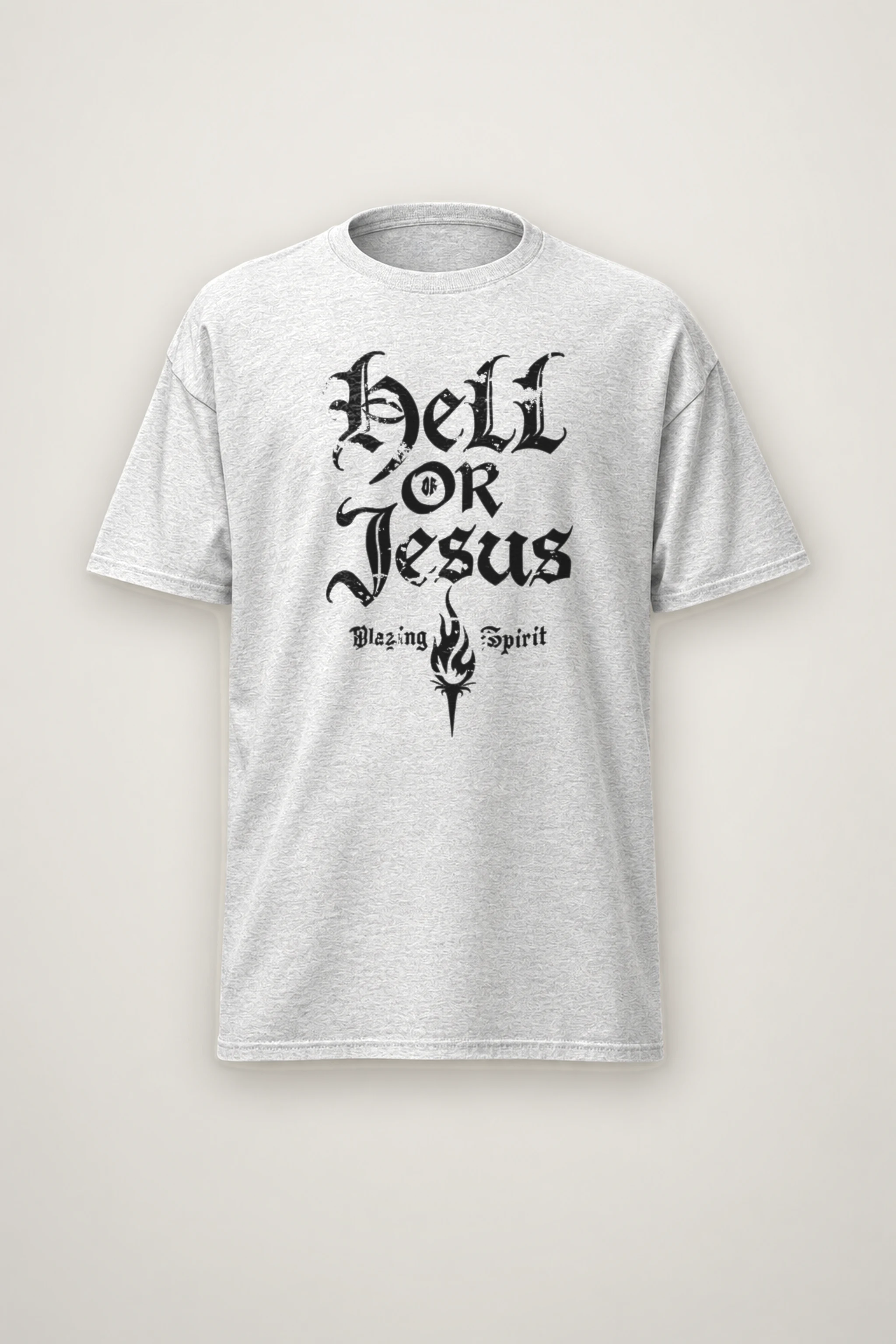 "Hell Or Jesus" Heavyweight Unisex Crewneck T-shirt