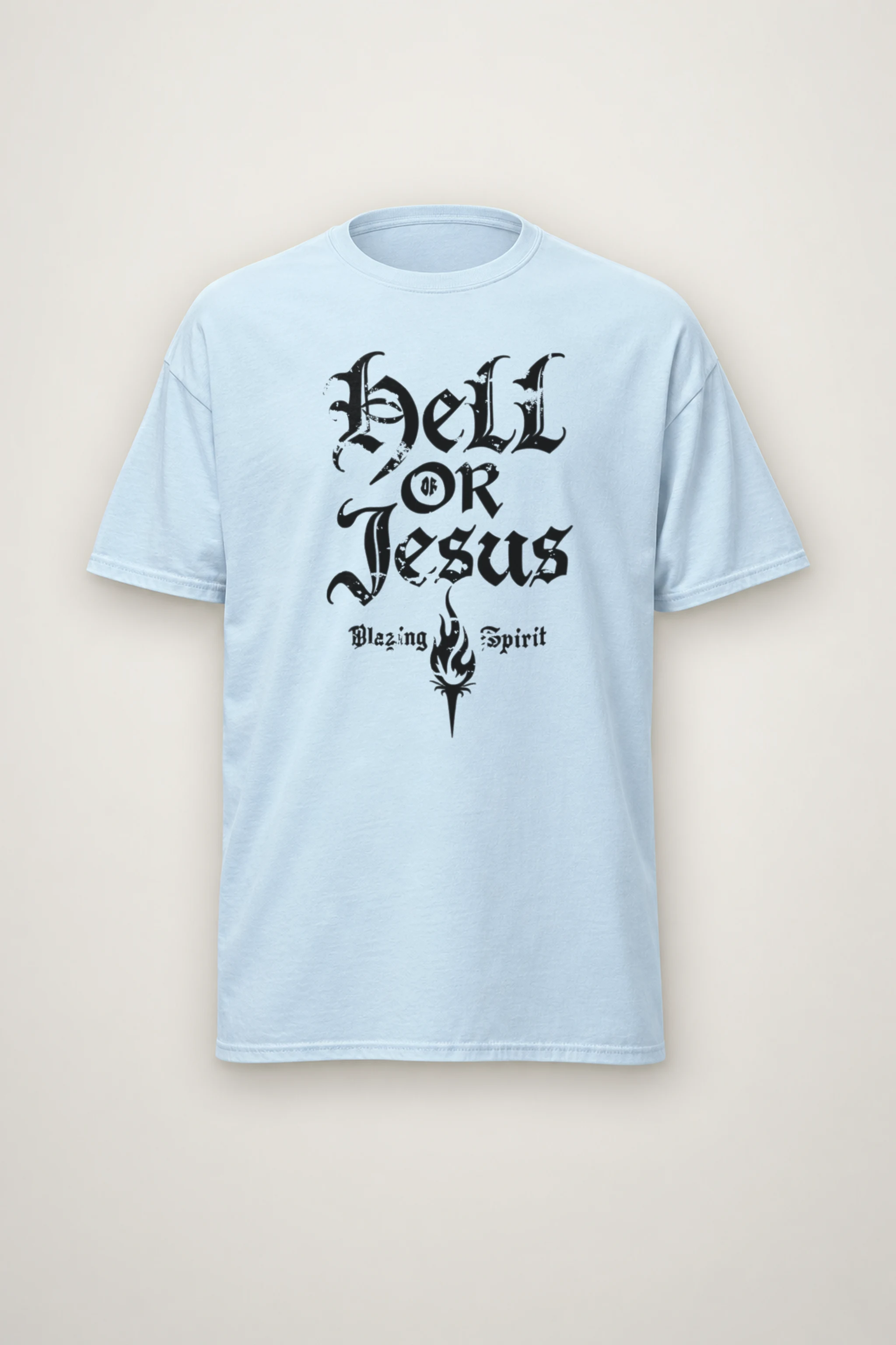 "Hell Or Jesus" Heavyweight Unisex Crewneck T-shirt