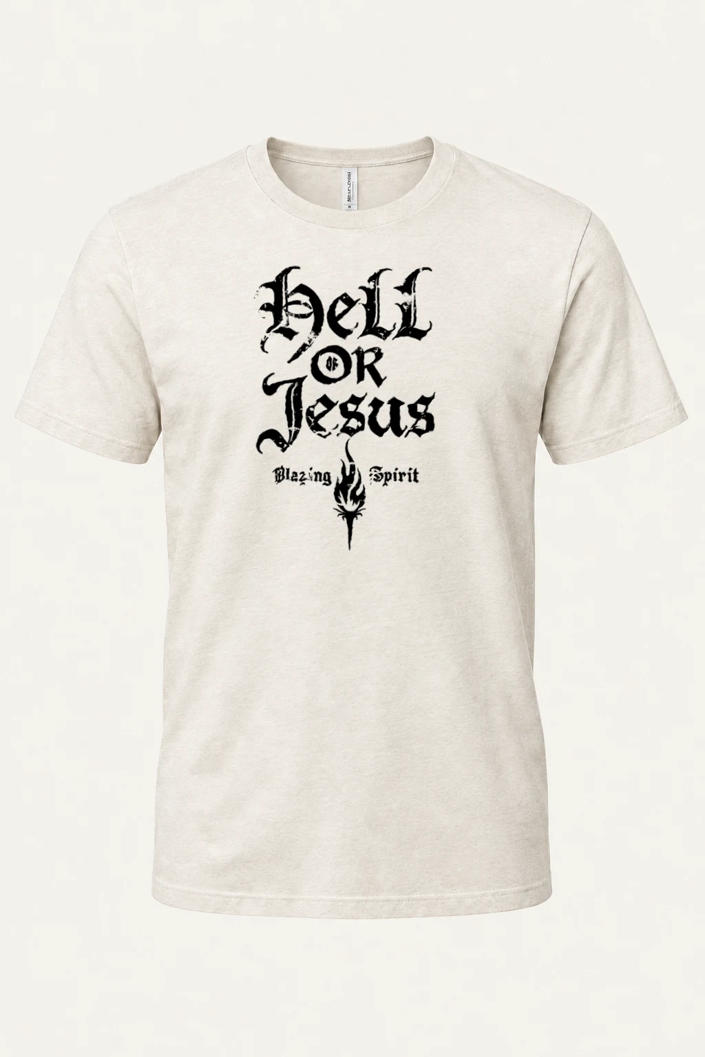 "Hell Or Jesus" Heavyweight Unisex Crewneck T-shirt | Gildan 5000