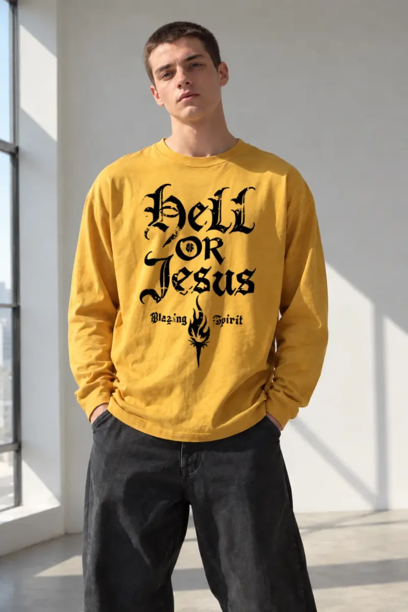 "Hell Or Jesus" Unisex Longsleeve T-shirt | Gildan 2400