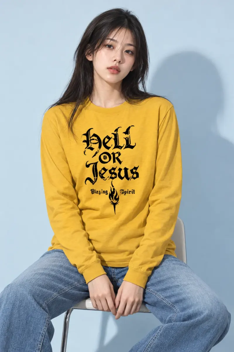 "Hell Or Jesus" Unisex Longsleeve T-shirt | Gildan 2400