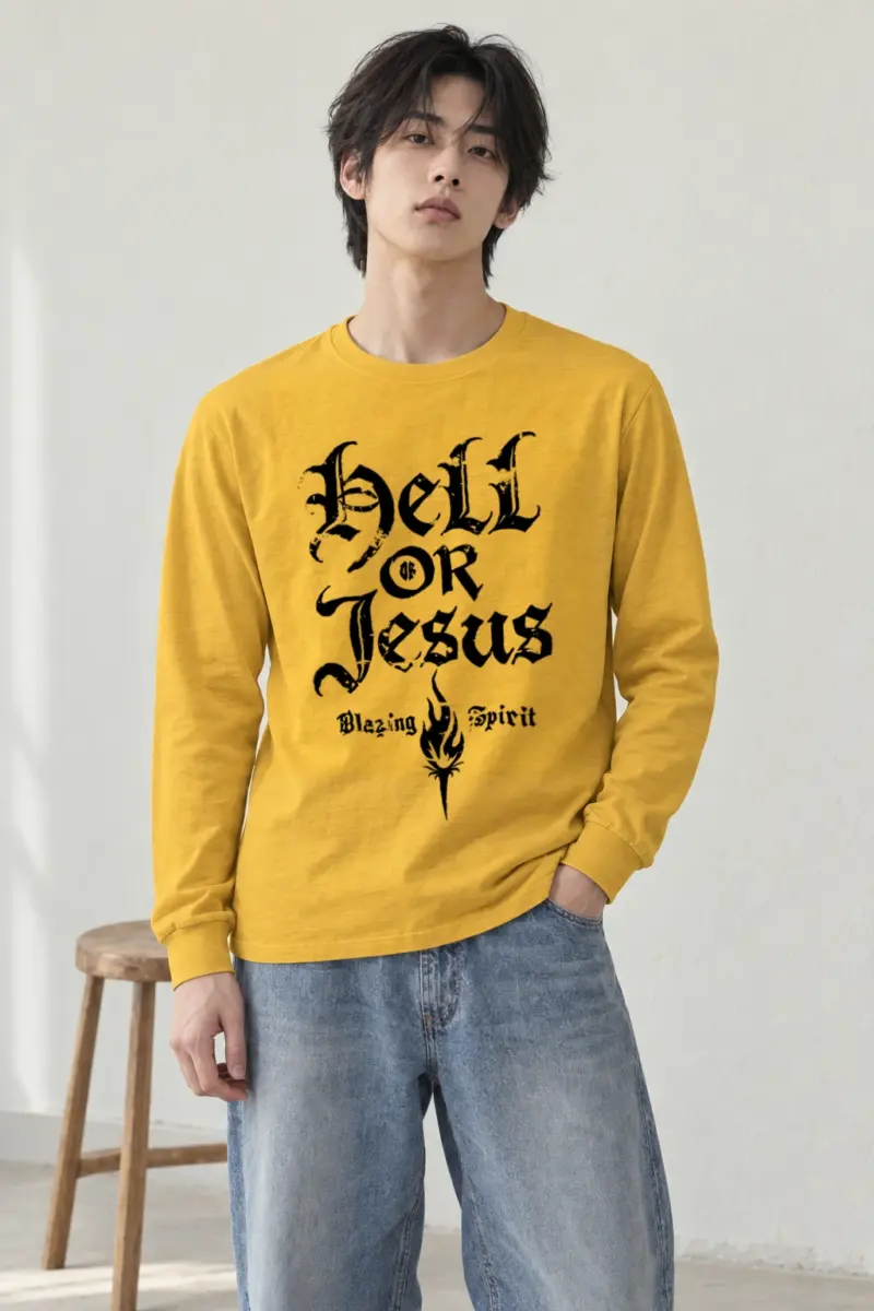 "Hell Or Jesus" Unisex Longsleeve T-shirt | Gildan 2400