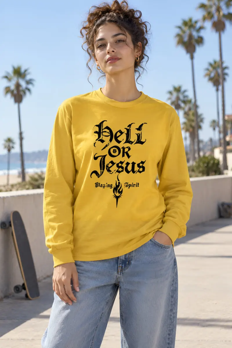 "Hell Or Jesus" Unisex Longsleeve T-shirt