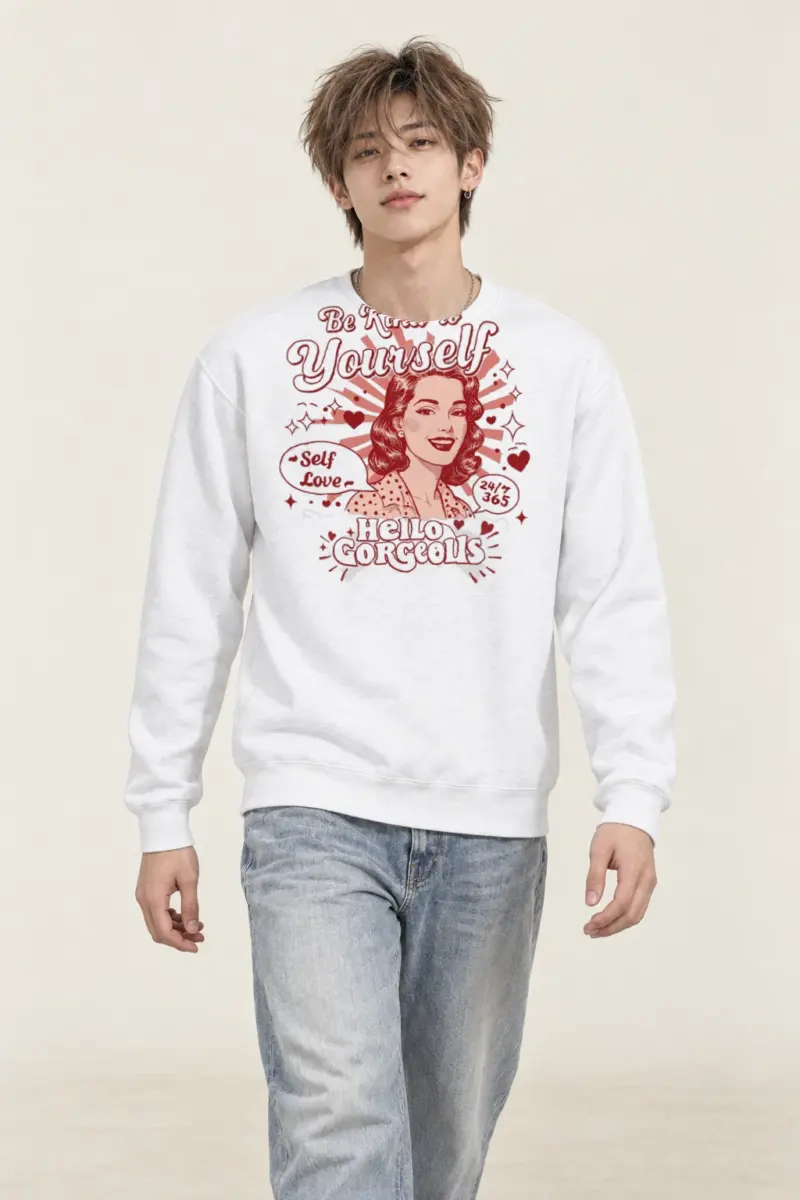 "Hello Gorgeous" Heavy Blend Unisex Crewneck Sweatshirt