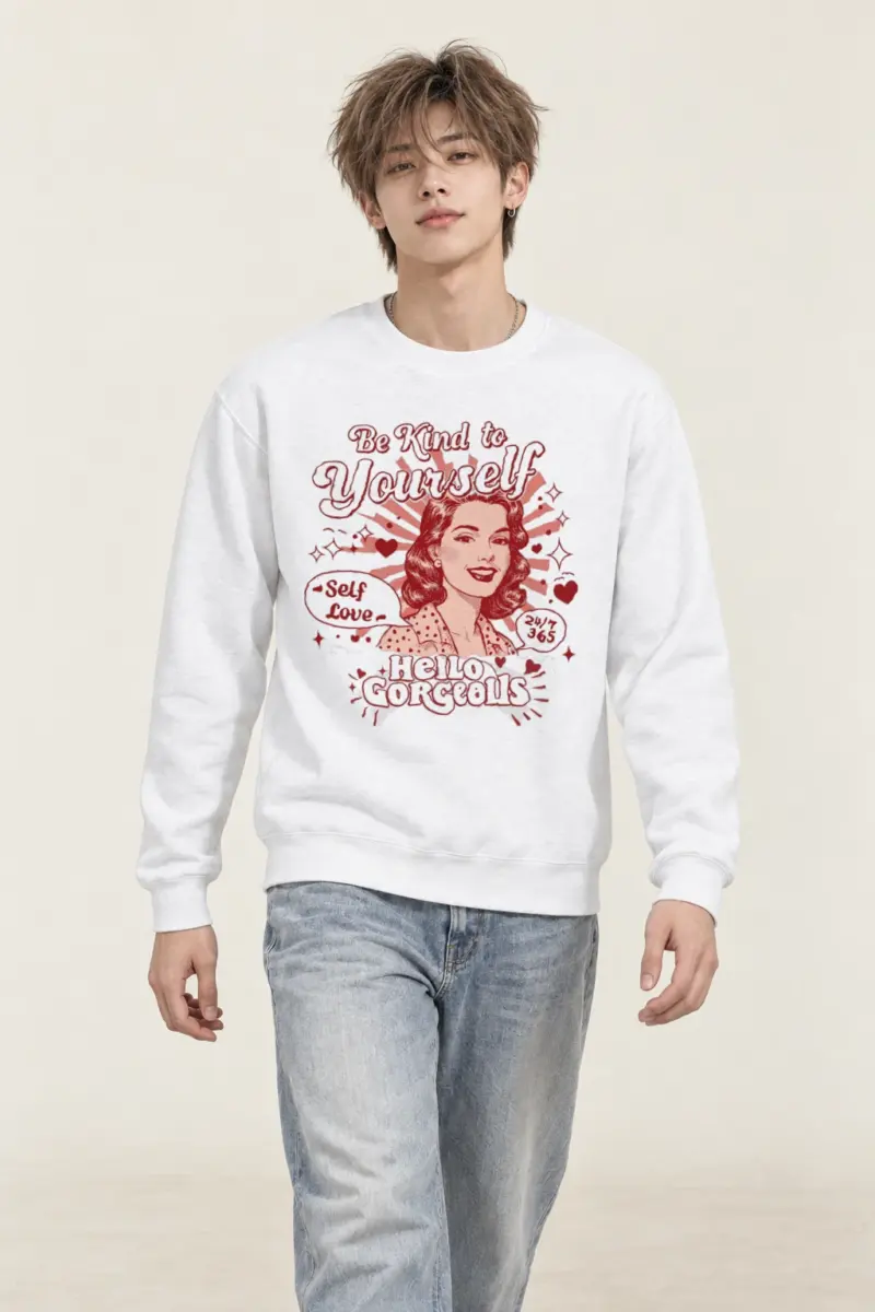 "Hello Gorgeous" Heavy Blend Unisex Crewneck Sweatshirt