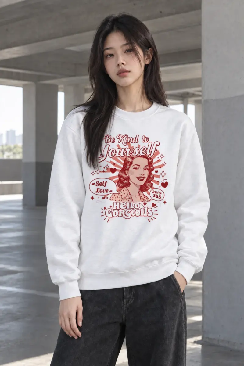 "Hello Gorgeous" Heavy Blend Unisex Crewneck Sweatshirt | Gildan 18000