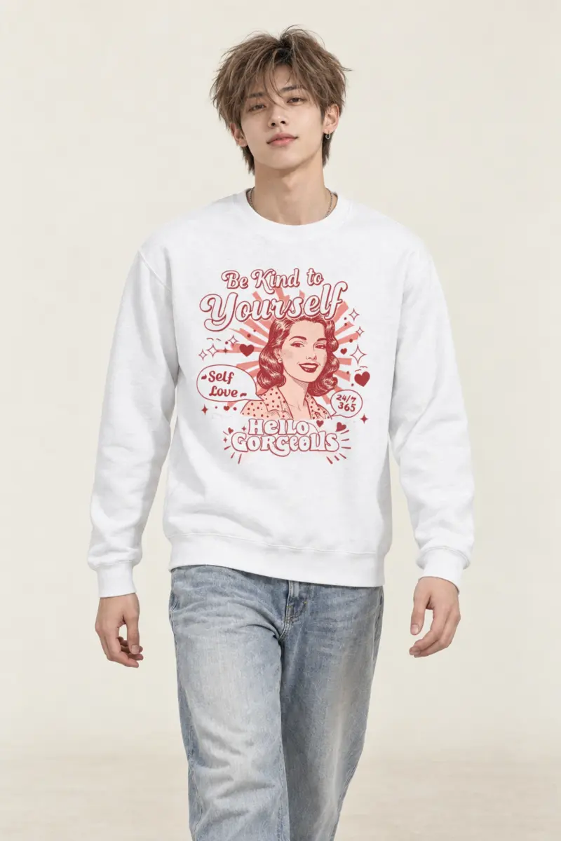"Hello Gorgeous" Heavy Blend Unisex Crewneck Sweatshirt