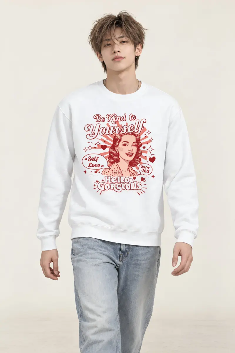 "Hello Gorgeous" Heavy Blend Unisex Crewneck Sweatshirt