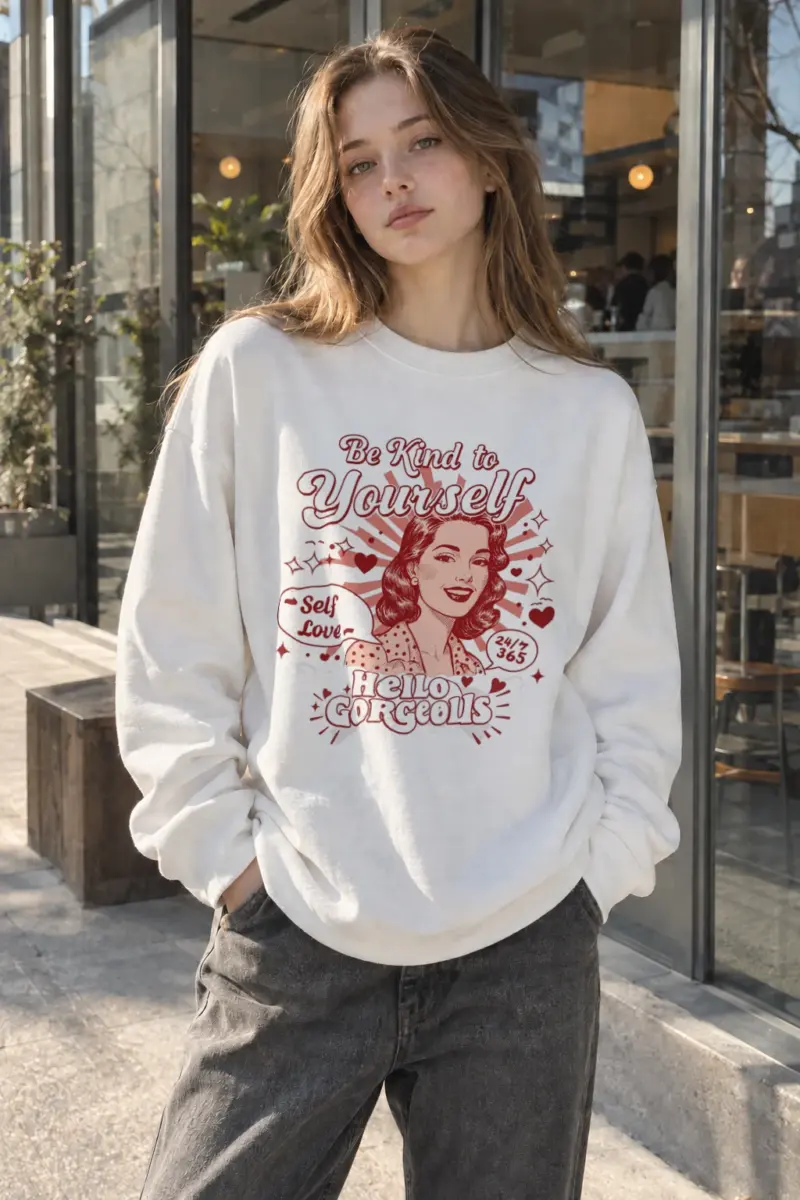 "Hello Gorgeous" Heavy Blend Unisex Crewneck Sweatshirt