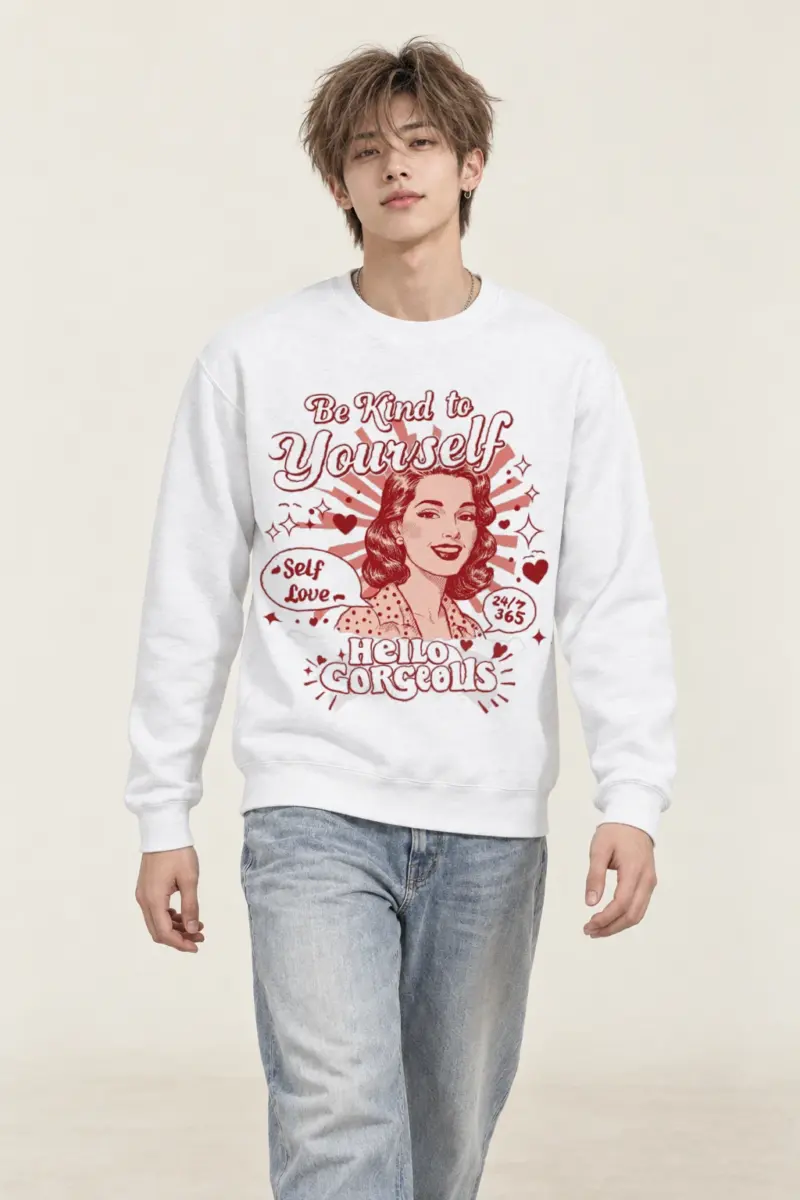 "Hello Gorgeous" Heavy Blend Unisex Crewneck Sweatshirt