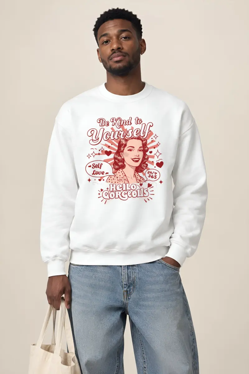"Hello Gorgeous" Heavy Blend Unisex Crewneck Sweatshirt