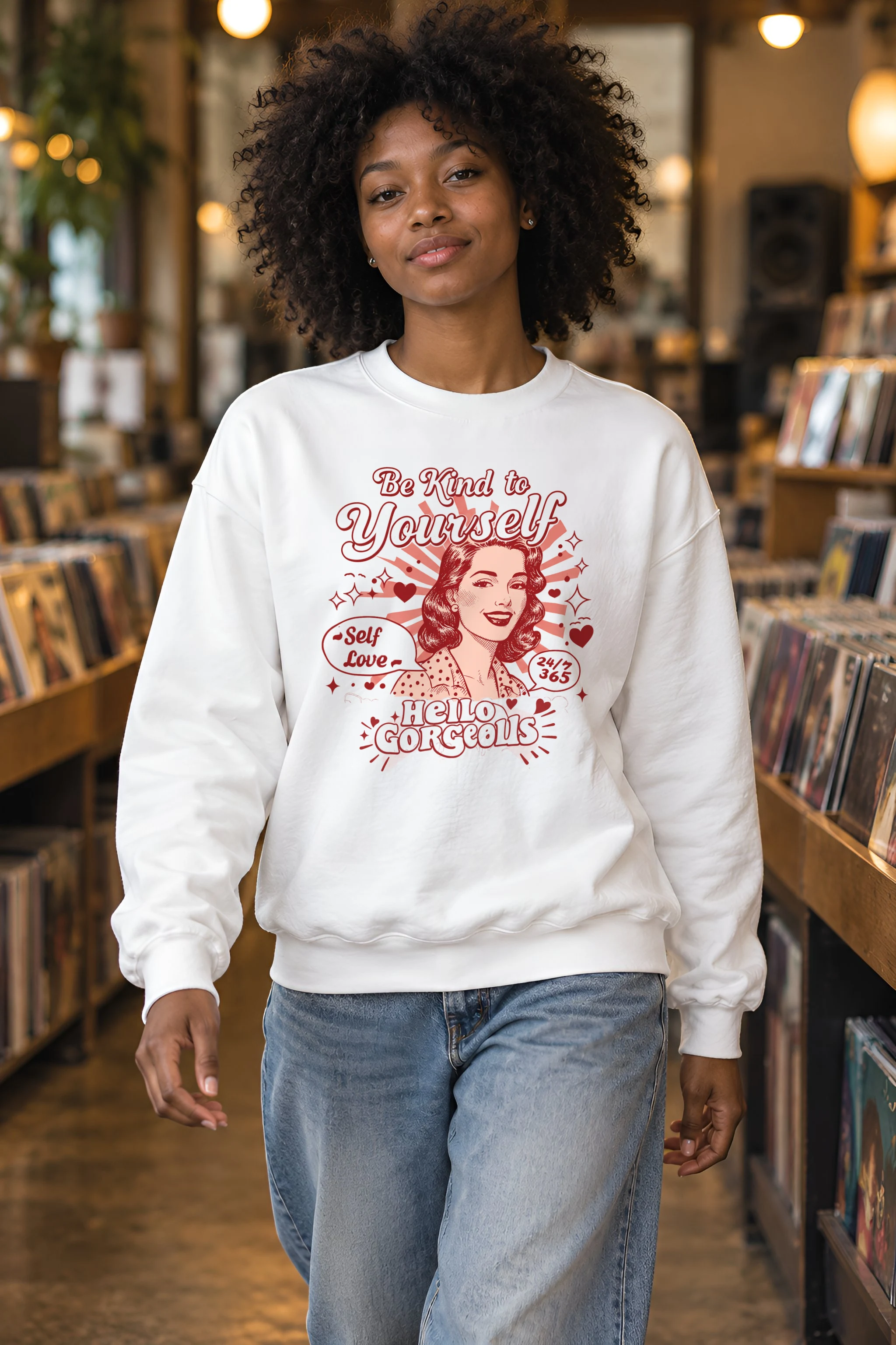 "Hello Gorgeous" 1 Crewneck Sweatshirt