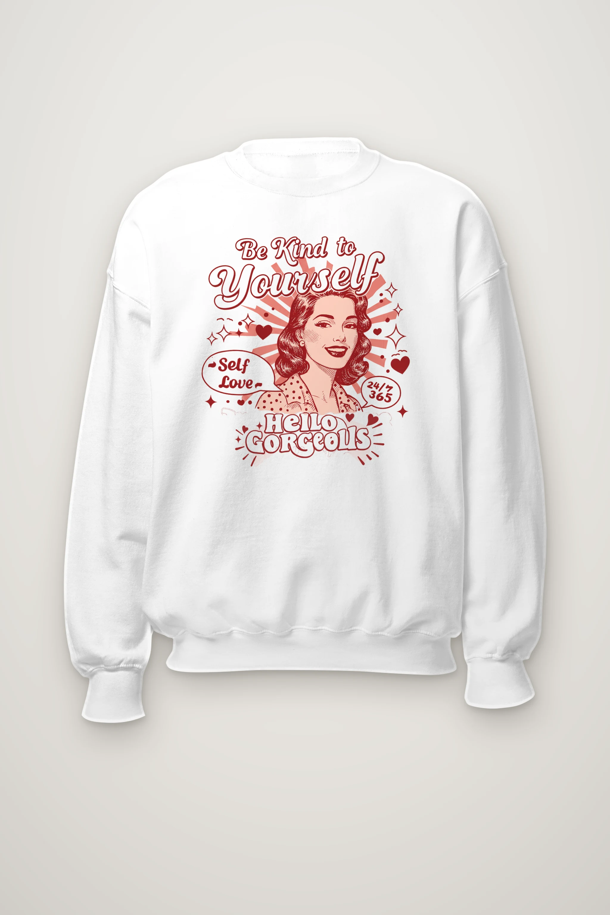 "Hello Gorgeous" Heavy Blend Unisex Crewneck Sweatshirt