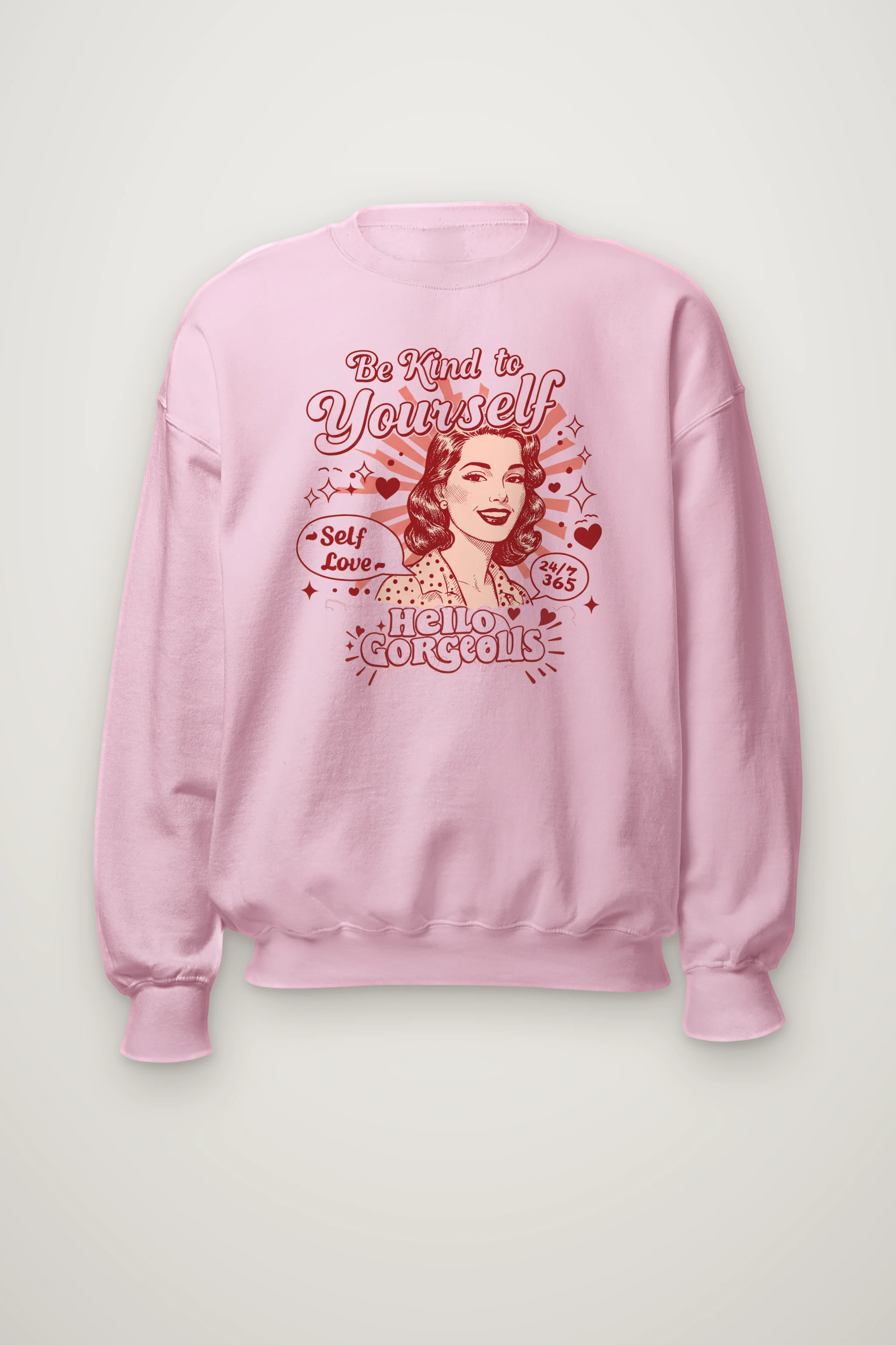 "Hello Gorgeous" Heavy Blend Unisex Crewneck Sweatshirt