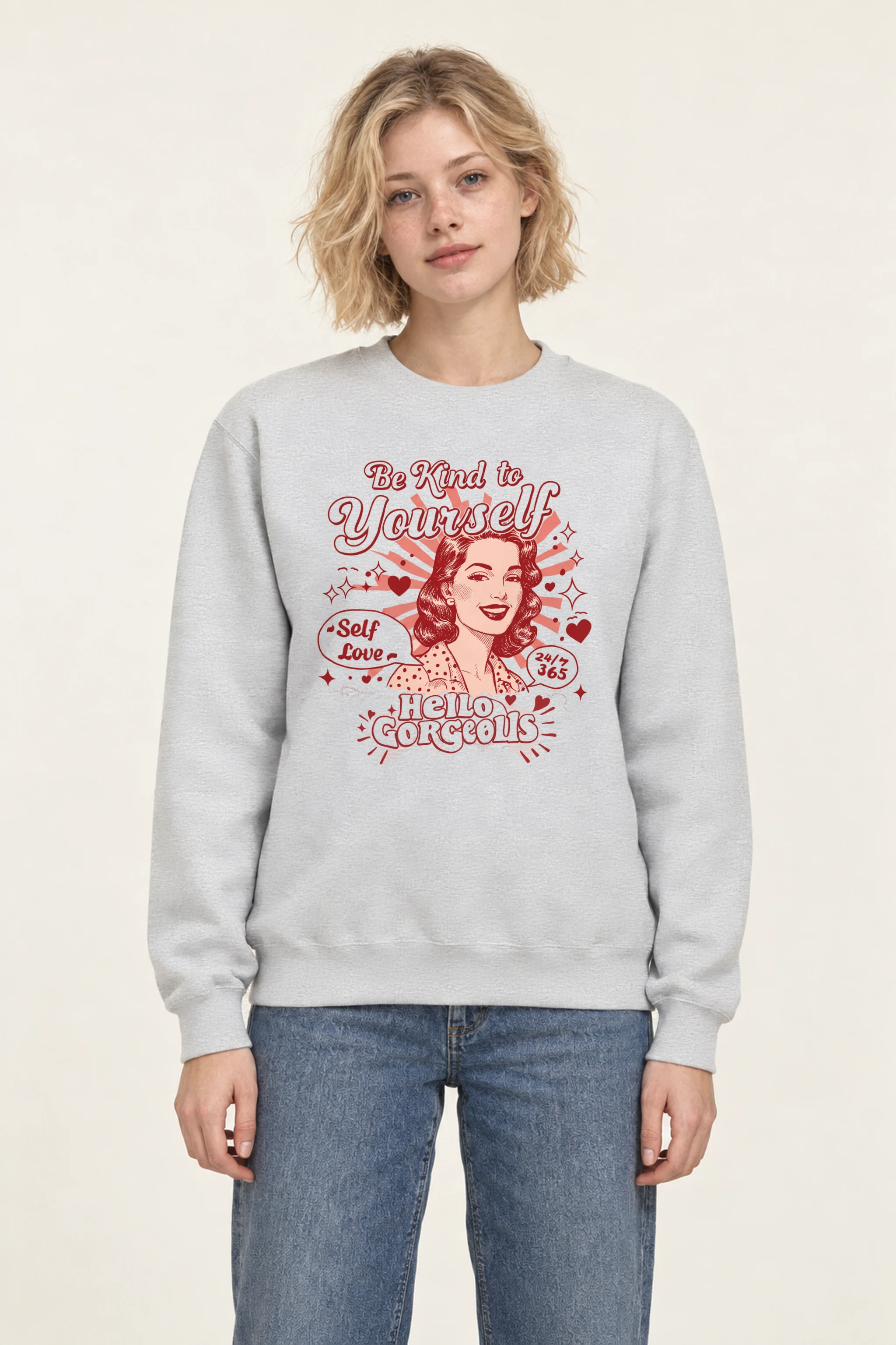 "Hello Gorgeous" 1 Crewneck Sweatshirt