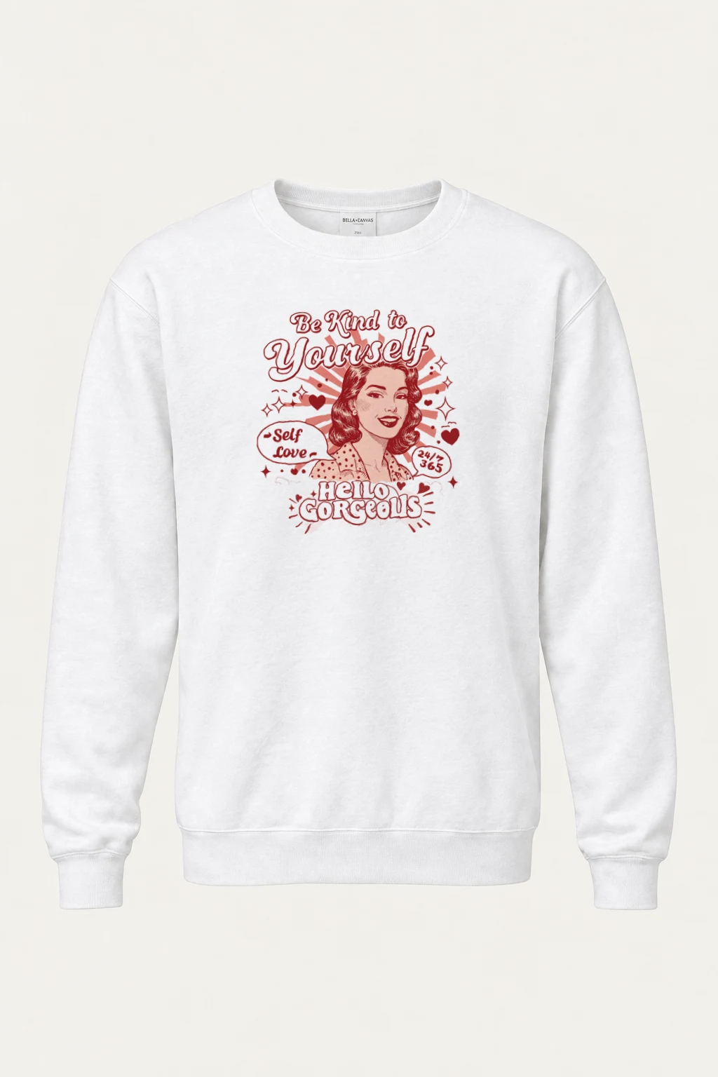 "Hello Gorgeous" Heavy Blend Unisex Crewneck Sweatshirt | Gildan 18000
