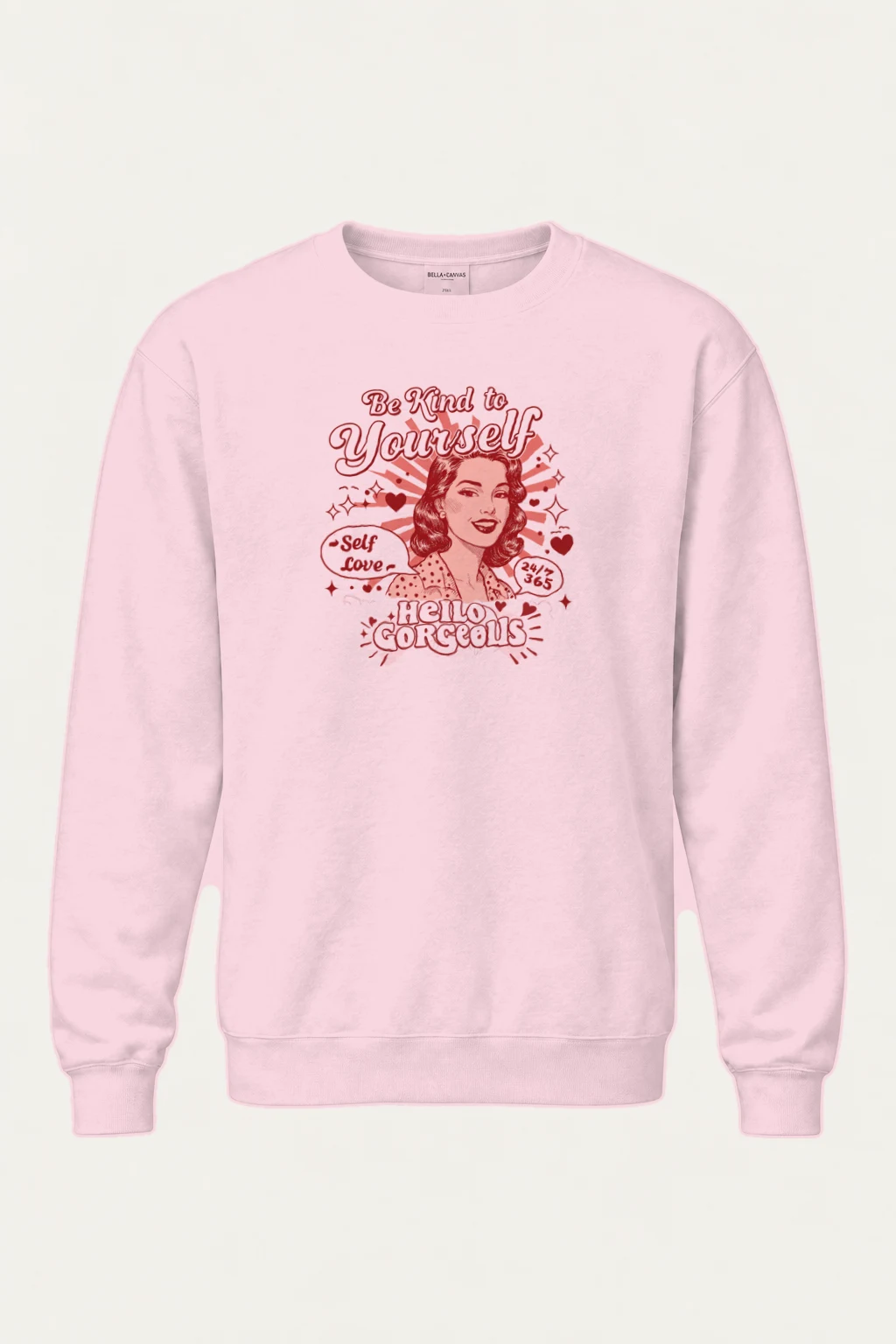 "Hello Gorgeous" Heavy Blend Unisex Crewneck Sweatshirt | Gildan 18000