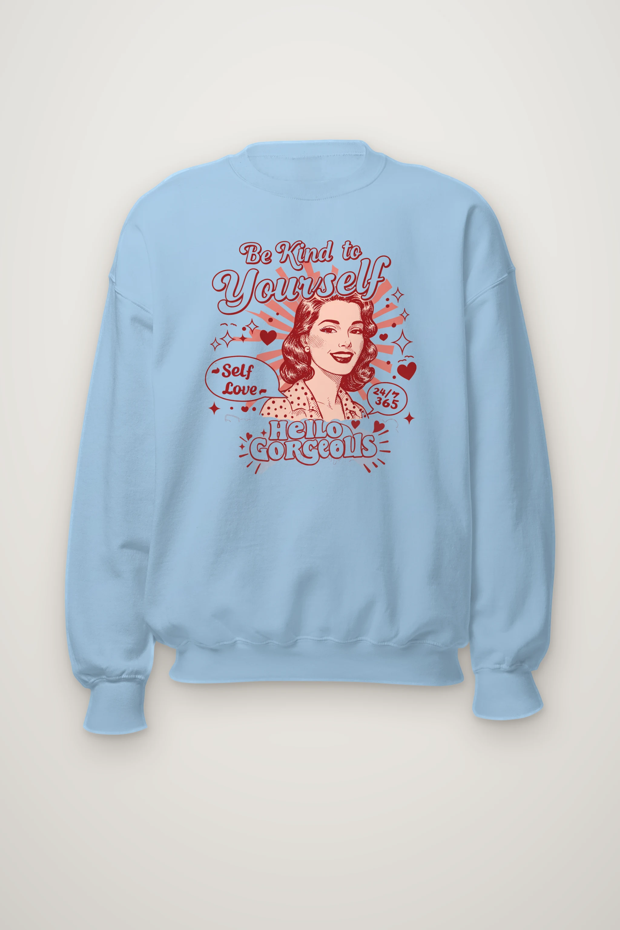 "Hello Gorgeous" Heavy Blend Unisex Crewneck Sweatshirt