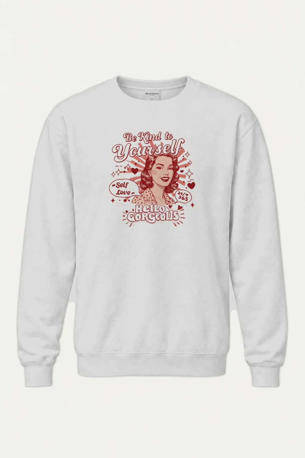 "Hello Gorgeous" Heavy Blend Unisex Crewneck Sweatshirt | Gildan 18000