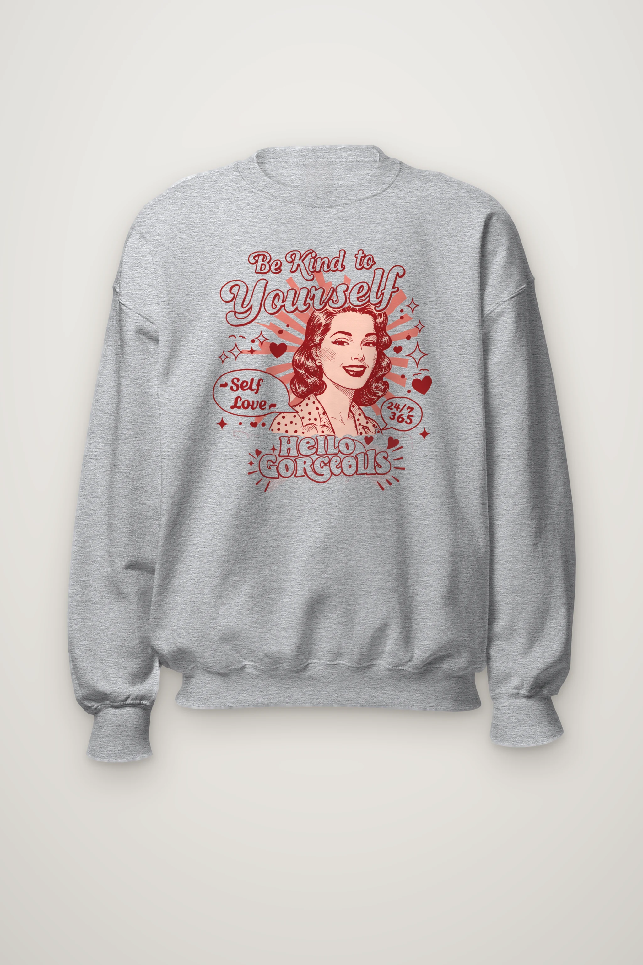 "Hello Gorgeous" Heavy Blend Unisex Crewneck Sweatshirt