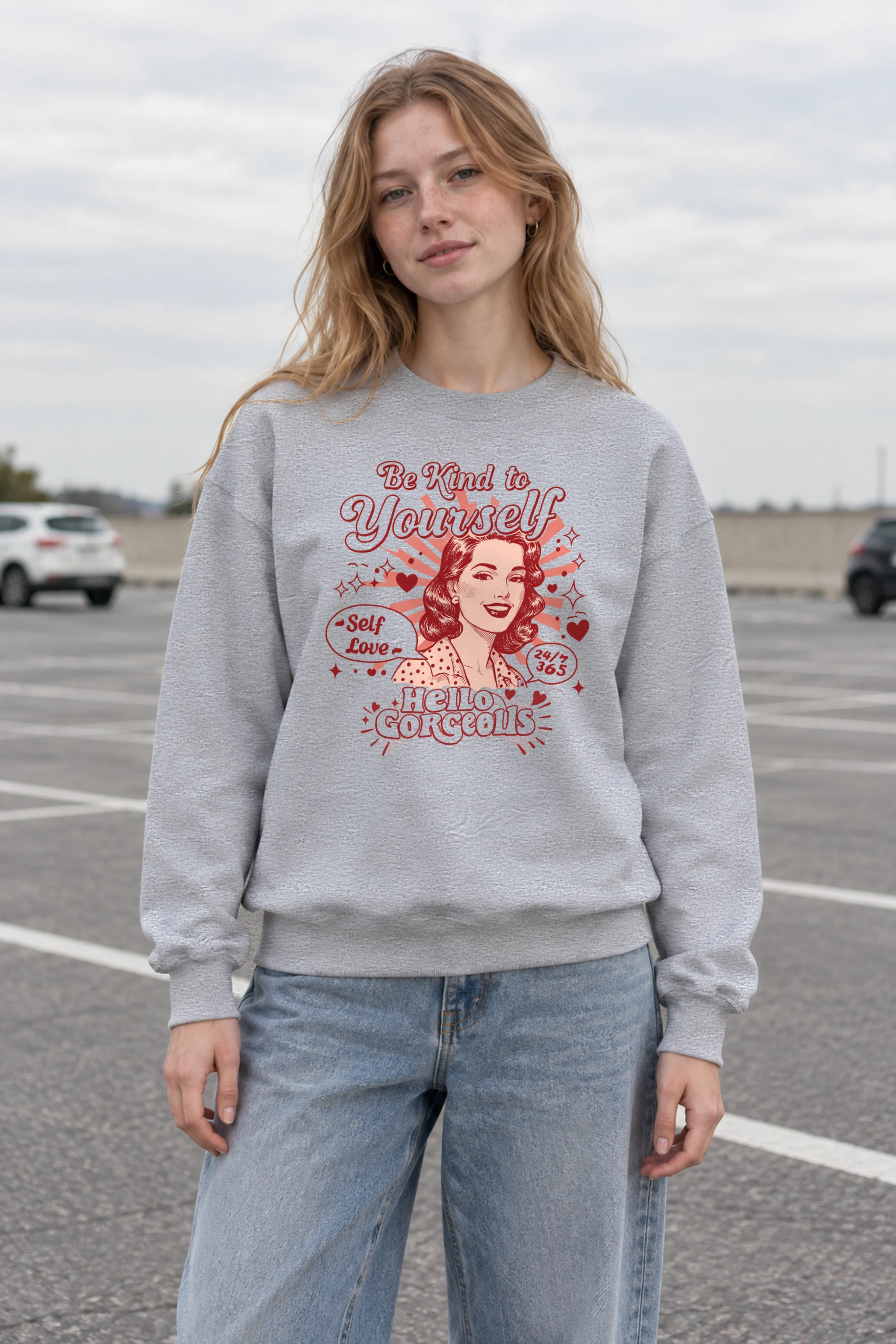 "Hello Gorgeous" 1 Crewneck Sweatshirt