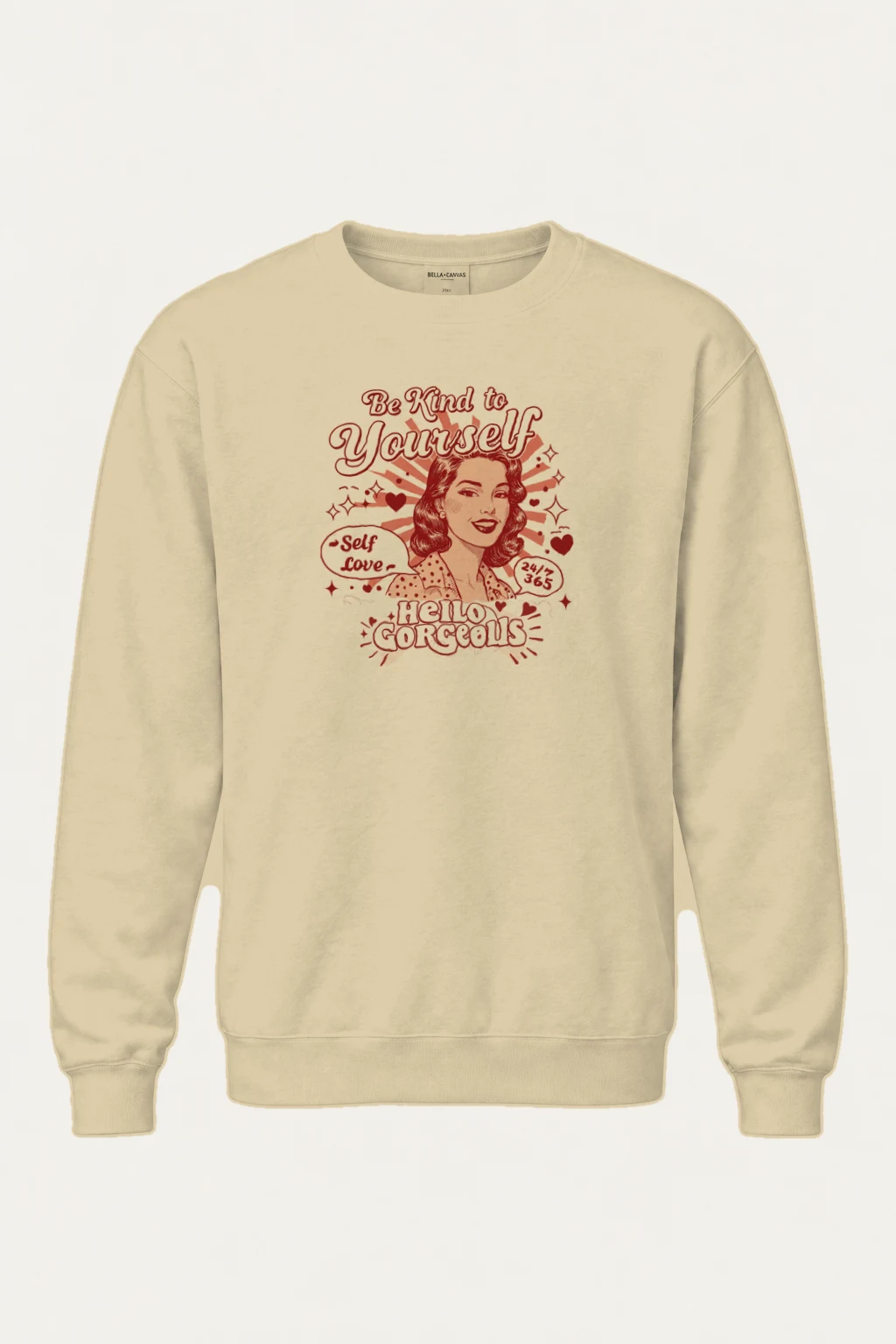 "Hello Gorgeous" Heavy Blend Unisex Crewneck Sweatshirt | Gildan 18000