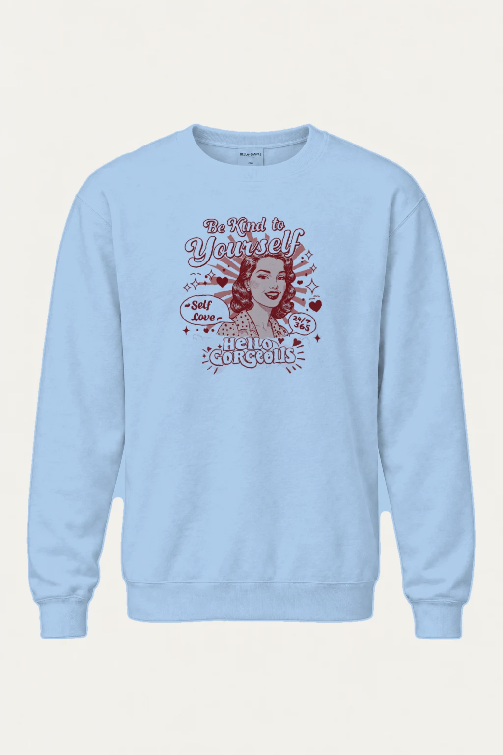 "Hello Gorgeous" Heavy Blend Unisex Crewneck Sweatshirt | Gildan 18000