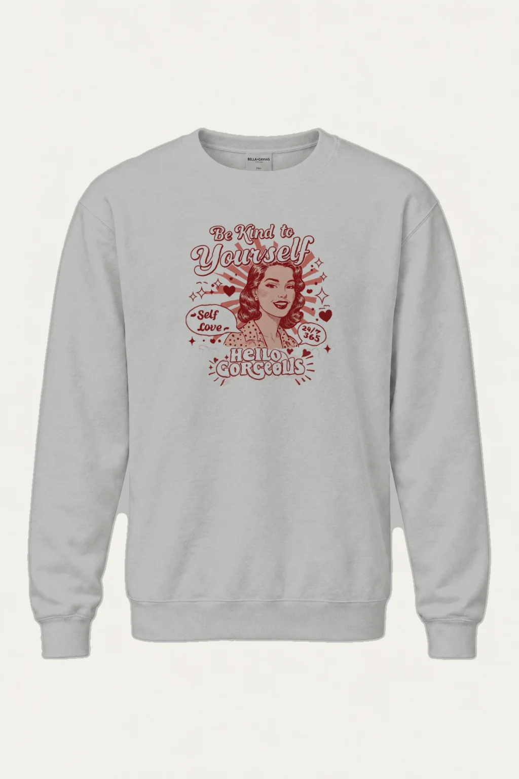 "Hello Gorgeous" Heavy Blend Unisex Crewneck Sweatshirt | Gildan 18000