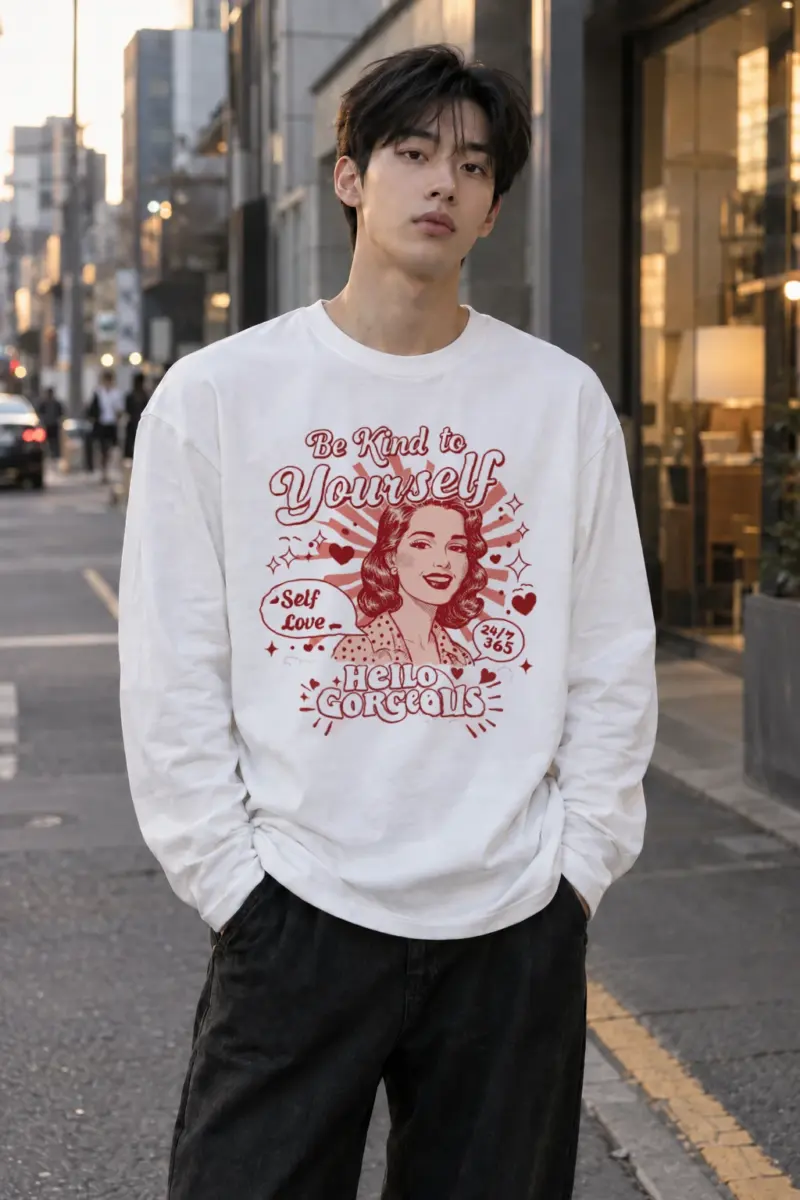 "Hello Gorgeous" Unisex Longsleeve T-shirt | Gildan 2400