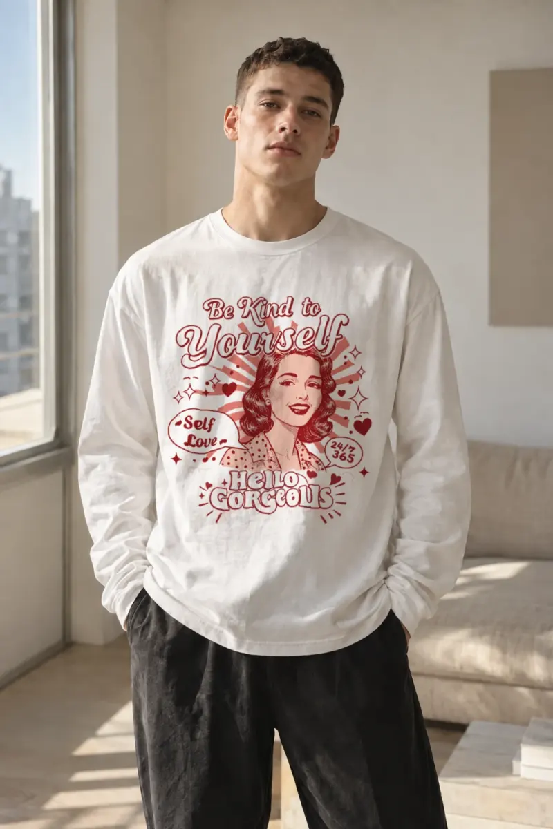 "Hello Gorgeous" Unisex Longsleeve T-shirt | Gildan 2400