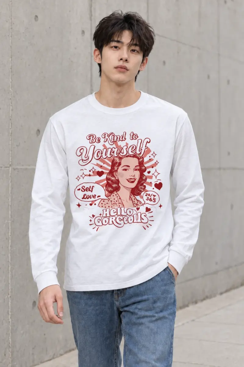 "Hello Gorgeous" Unisex Longsleeve T-shirt | Gildan 2400