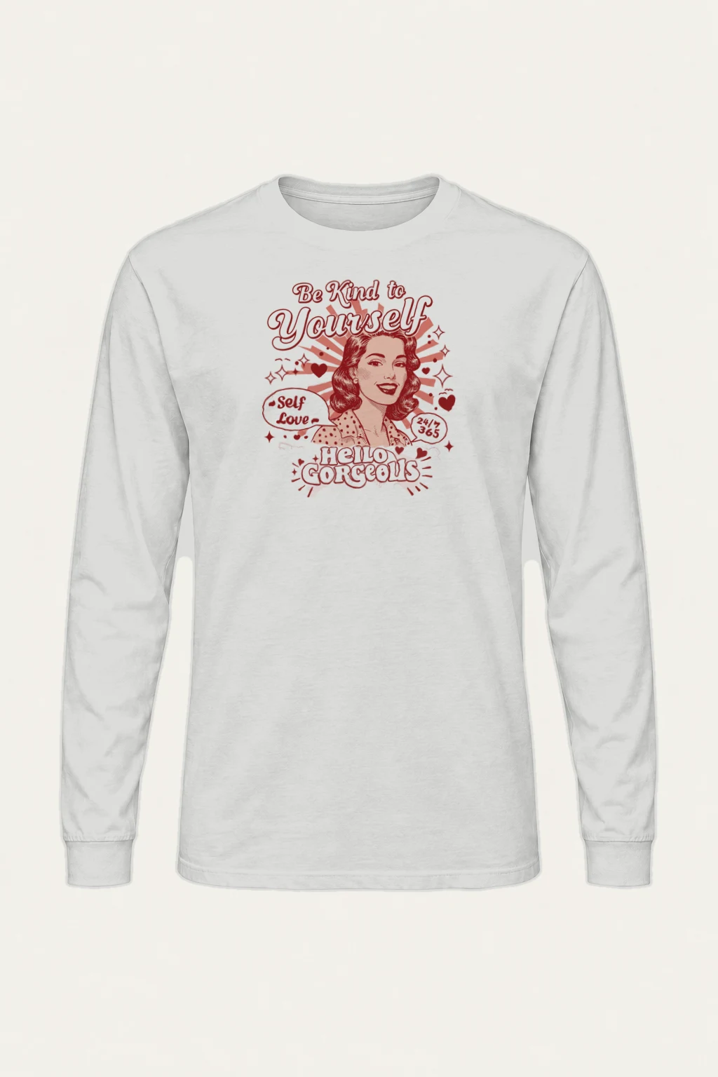 "Hello Gorgeous" Unisex Longsleeve T-shirt | Gildan 2400
