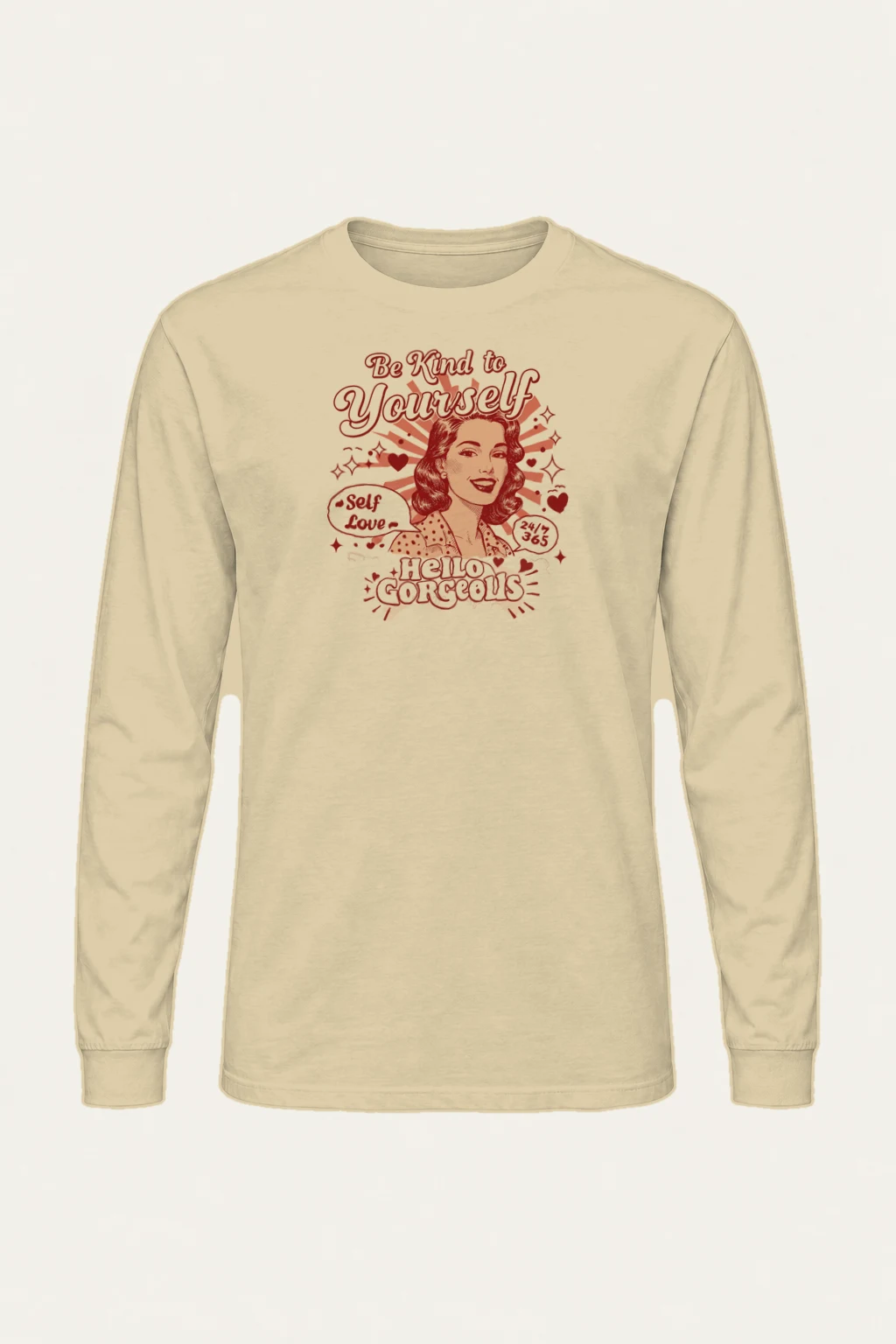 "Hello Gorgeous" Unisex Longsleeve T-shirt | Gildan 2400