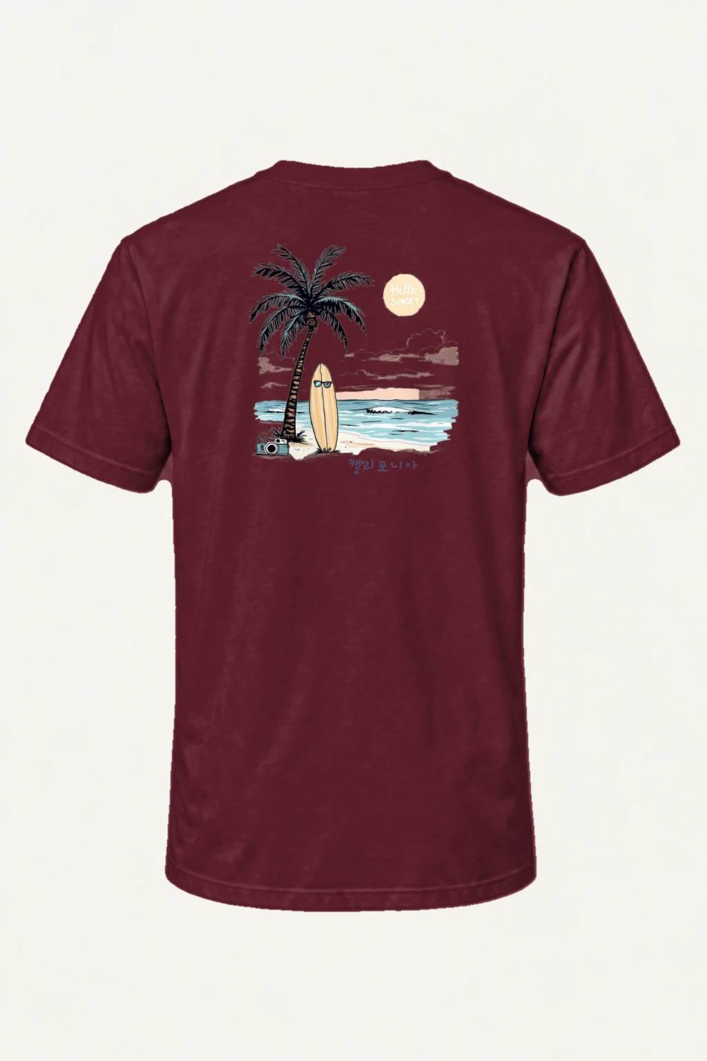 "Hello Sunset" Heavyweight Unisex Crewneck T-shirt | Gildan 5000