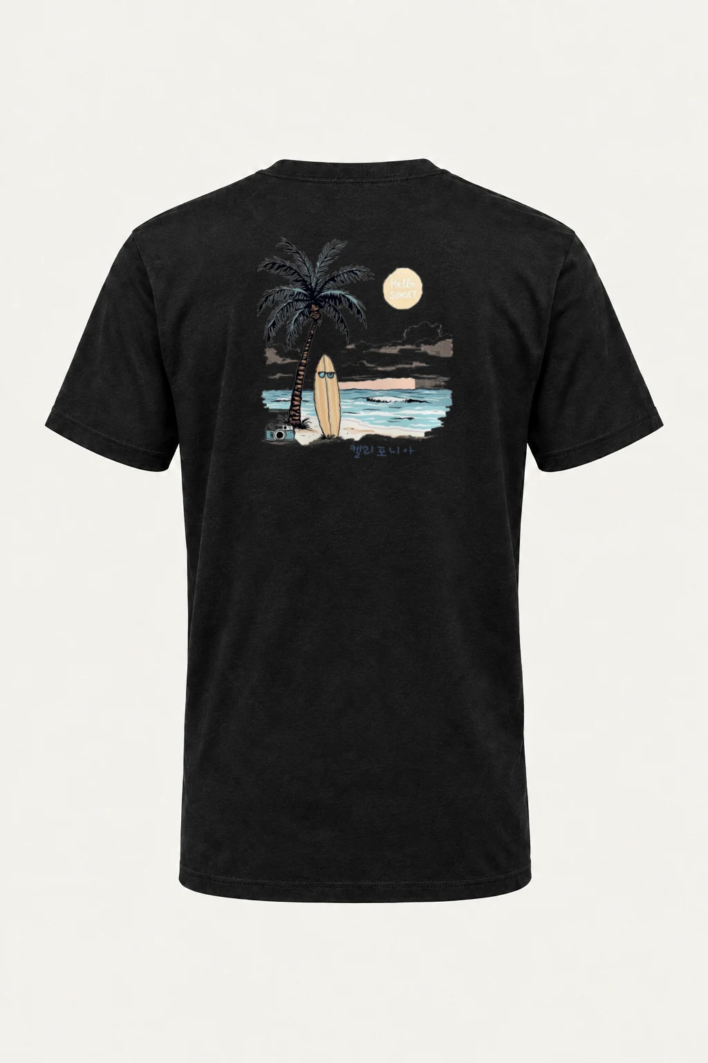 "Hello Sunset" Heavyweight Unisex Crewneck T-shirt | Gildan 5000