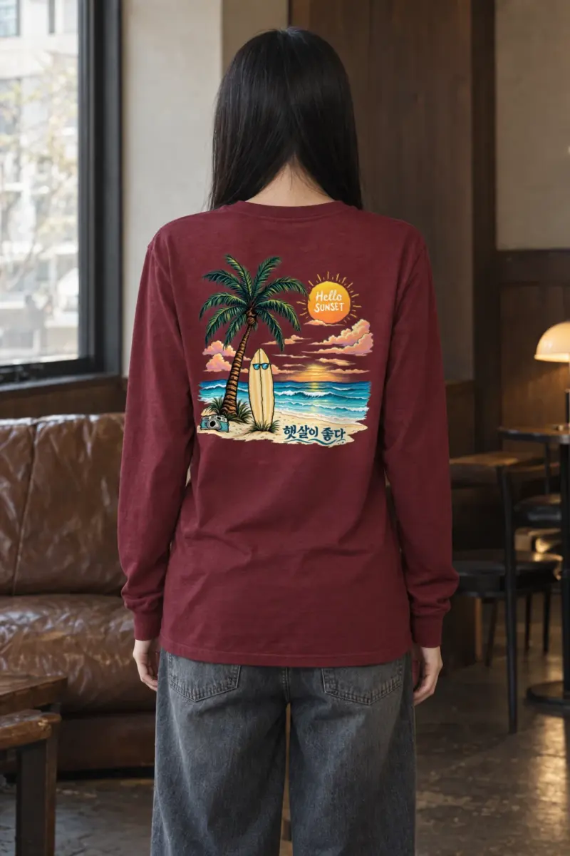 "Hello Sunset" Unisex Longsleeve T-shirt | Gildan 2400