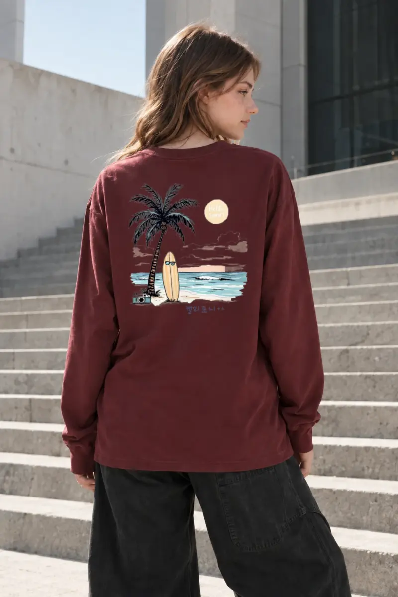 "Hello Sunset" Unisex Longsleeve T-shirt | Gildan 2400