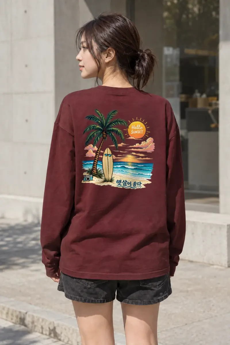 "Hello Sunset" Unisex Longsleeve T-shirt | Gildan 2400